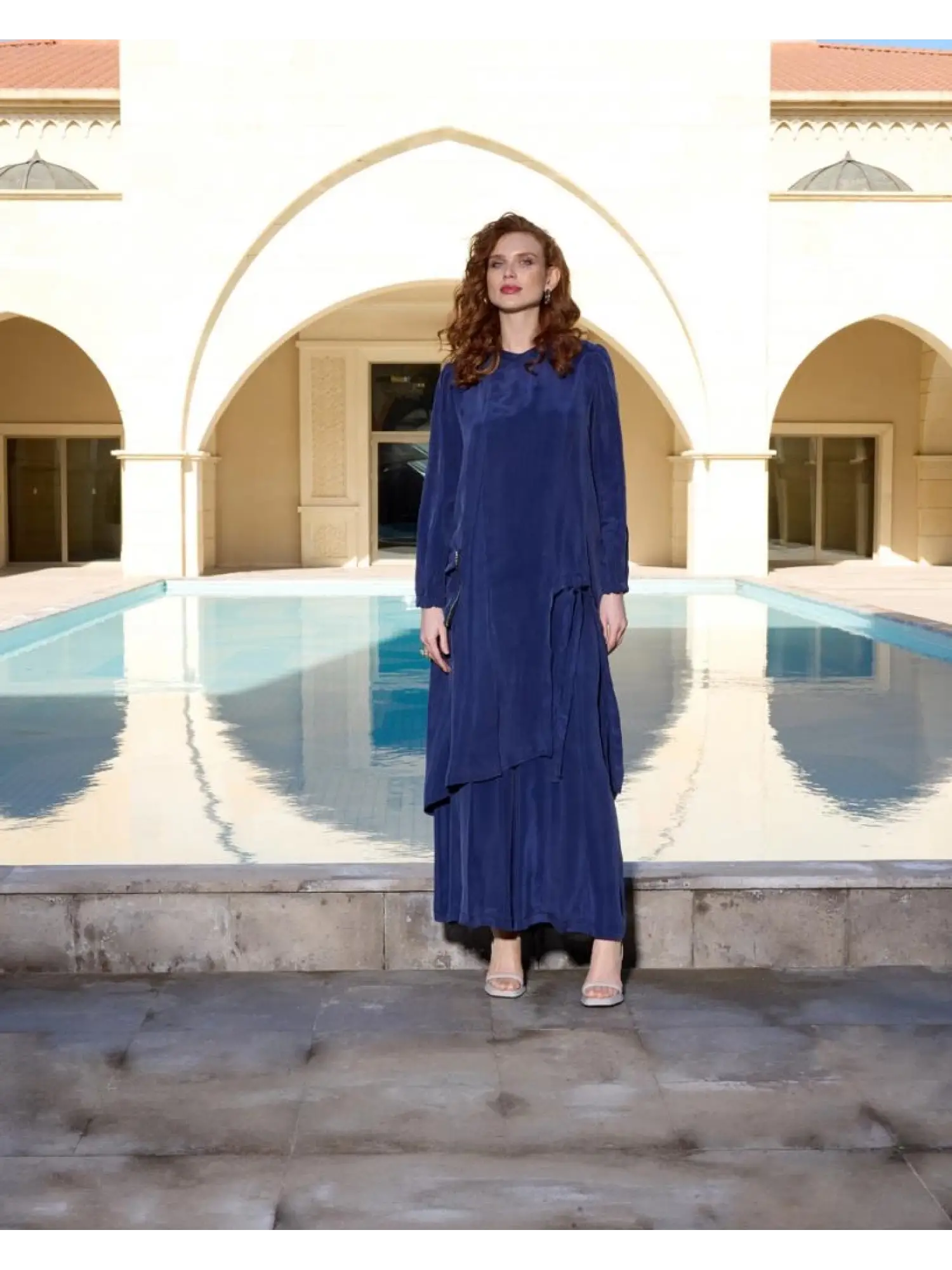 Misswhence Cep Ve Yırtmaç Detaylı Tam Boy Tunik Pantolon Takım 37023