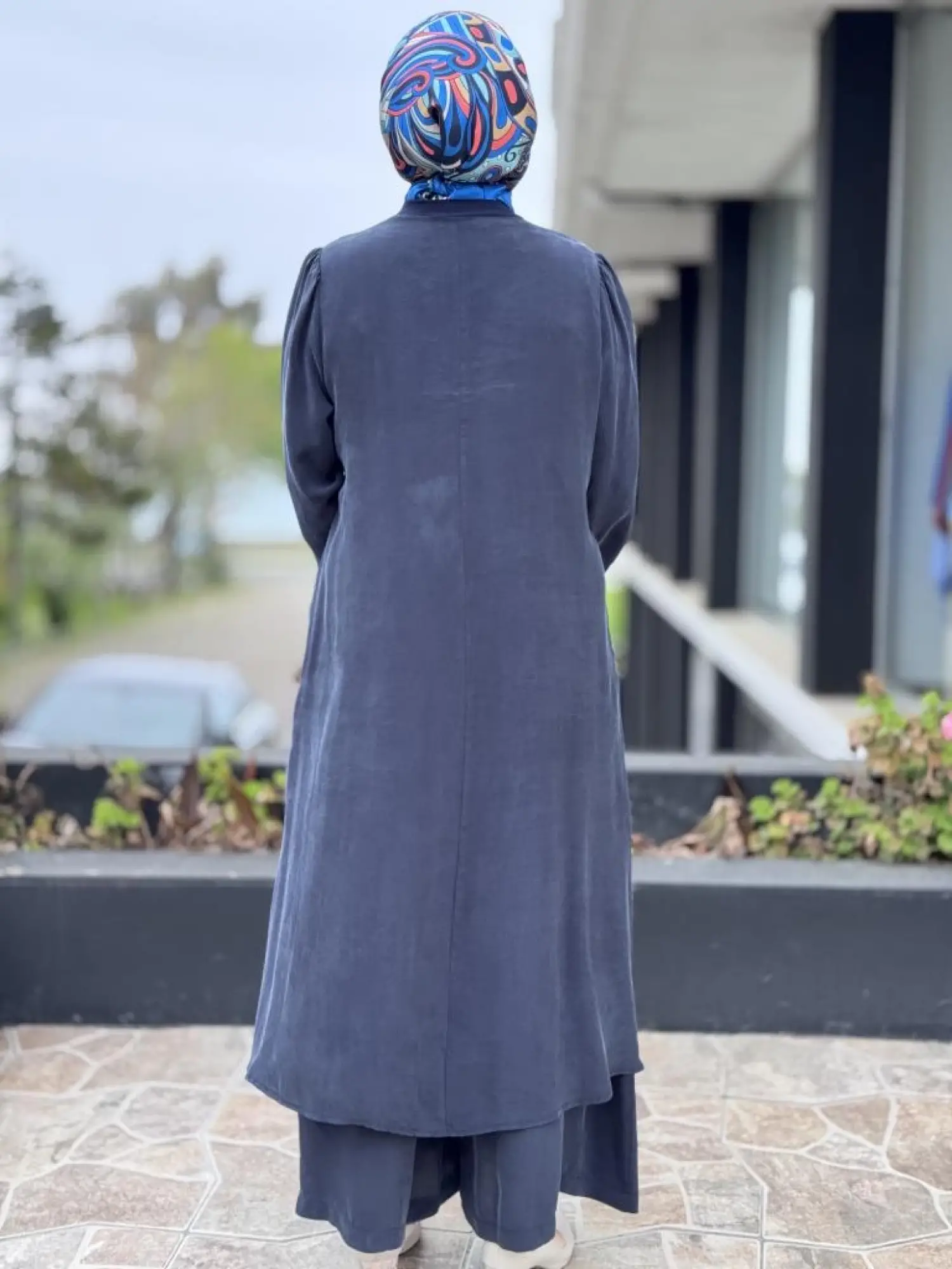 Misswhence Cep Ve Yırtmaç Detaylı Tam Boy Tunik Pantolon Takım 37023