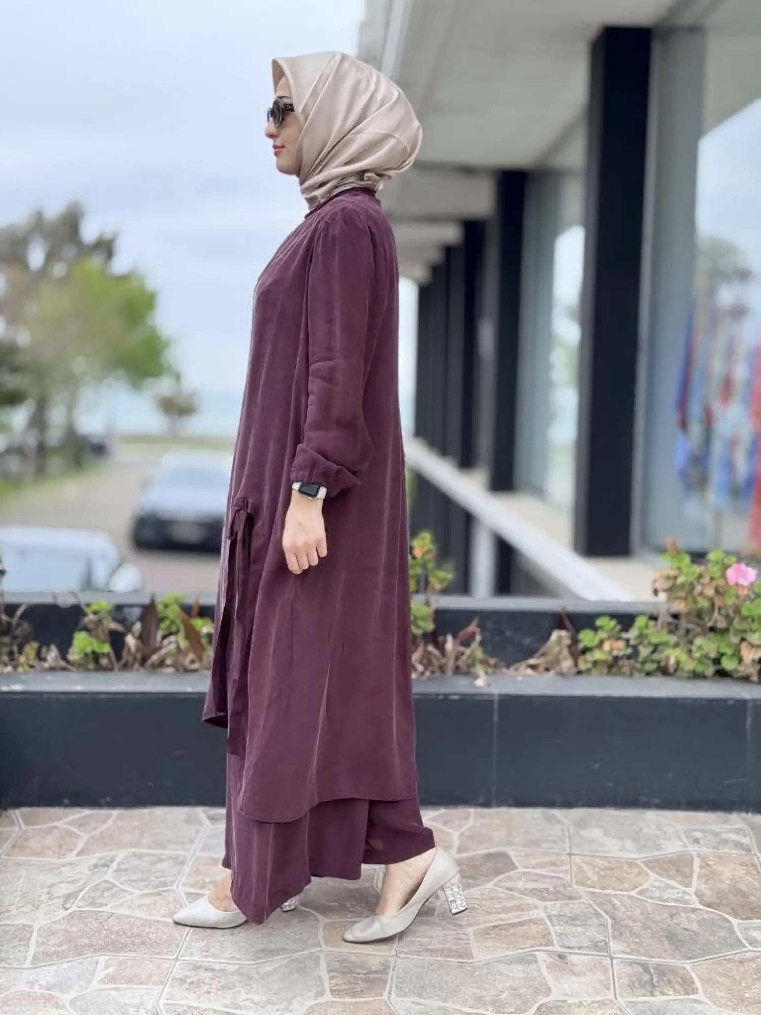 Misswhence Cep Ve Yırtmaç Detaylı Tam Boy Tunik Pantolon Takım 37023