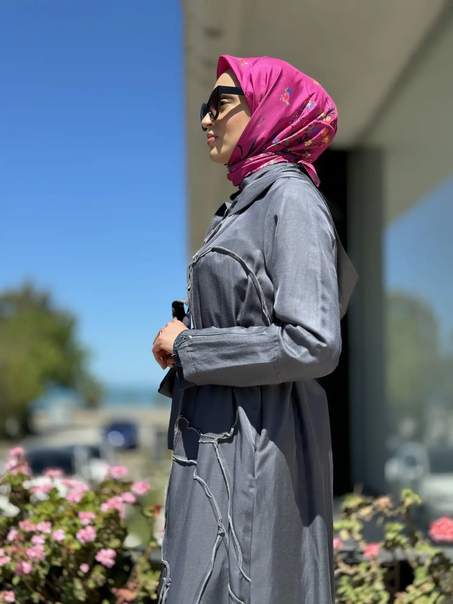 Misswhence Chanel Keten Düğmeli  Pardesü 35507