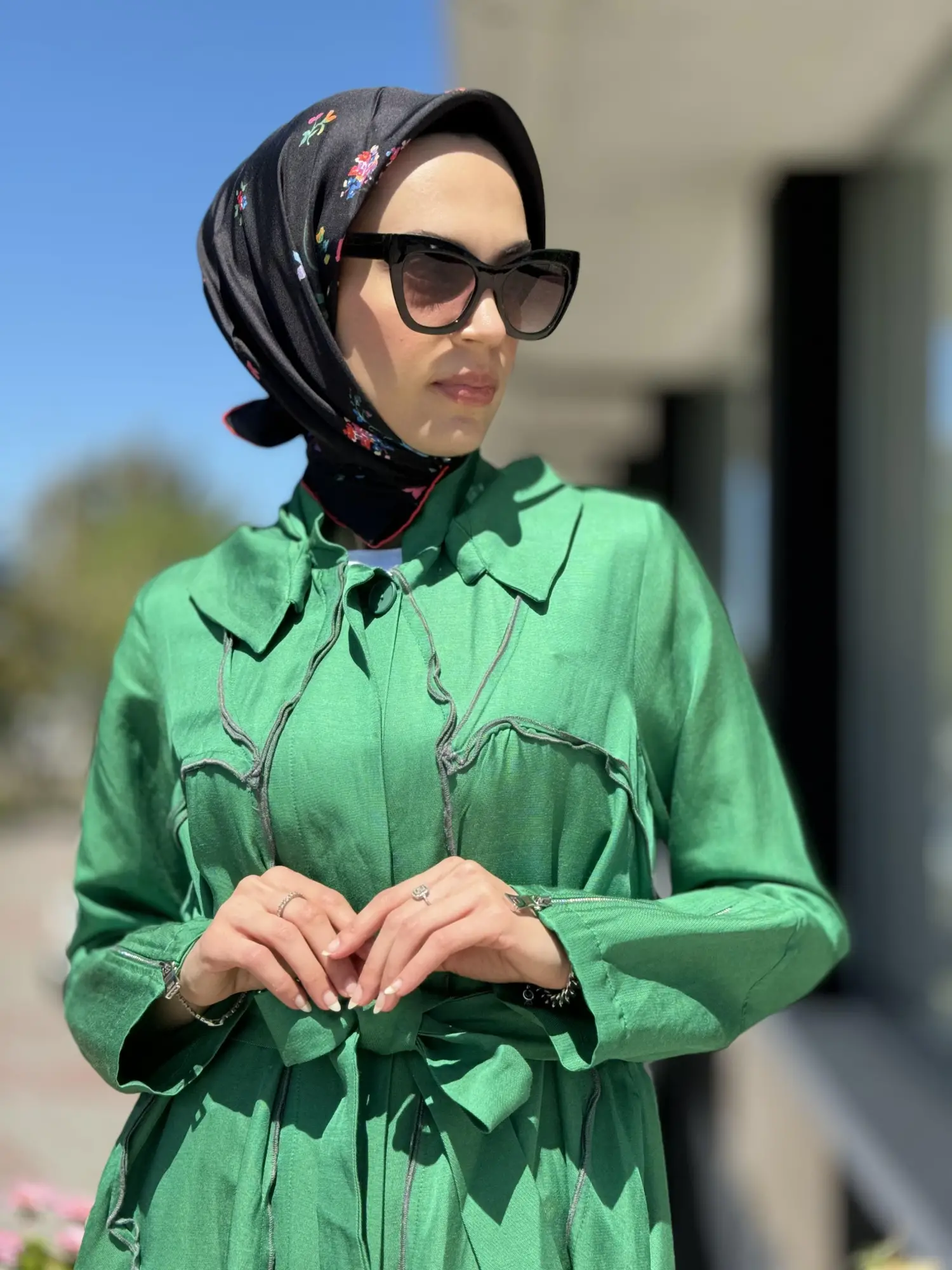 Misswhence Chanel Keten Düğmeli  Pardesü 35507