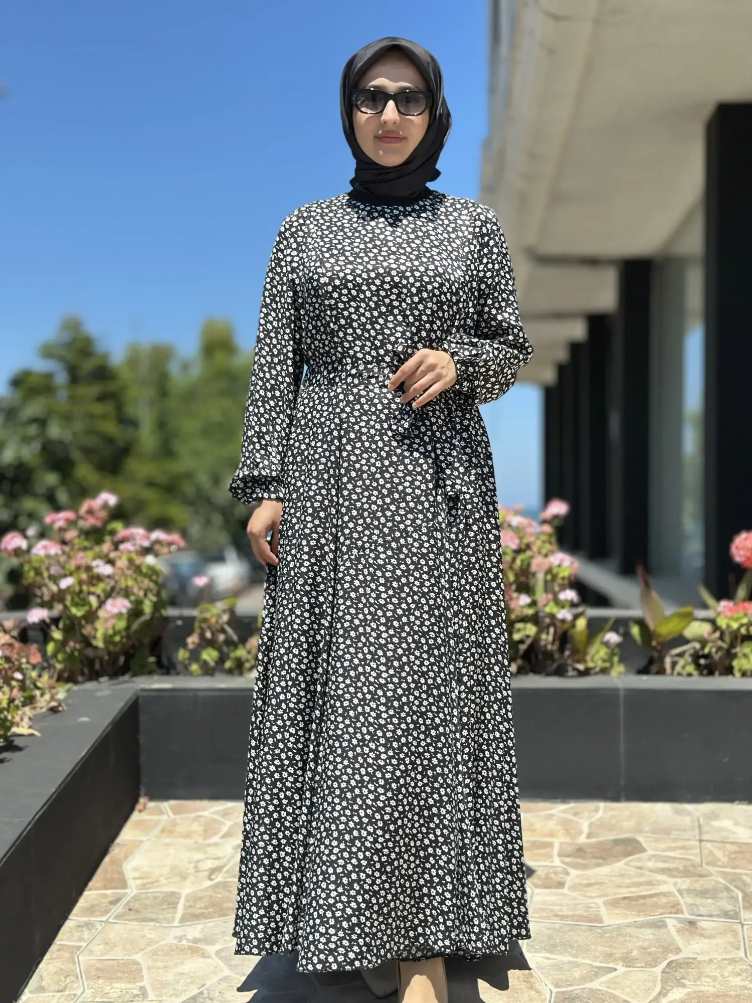 Misswhence Çiçek Desenli Viscon Elbise 39844C