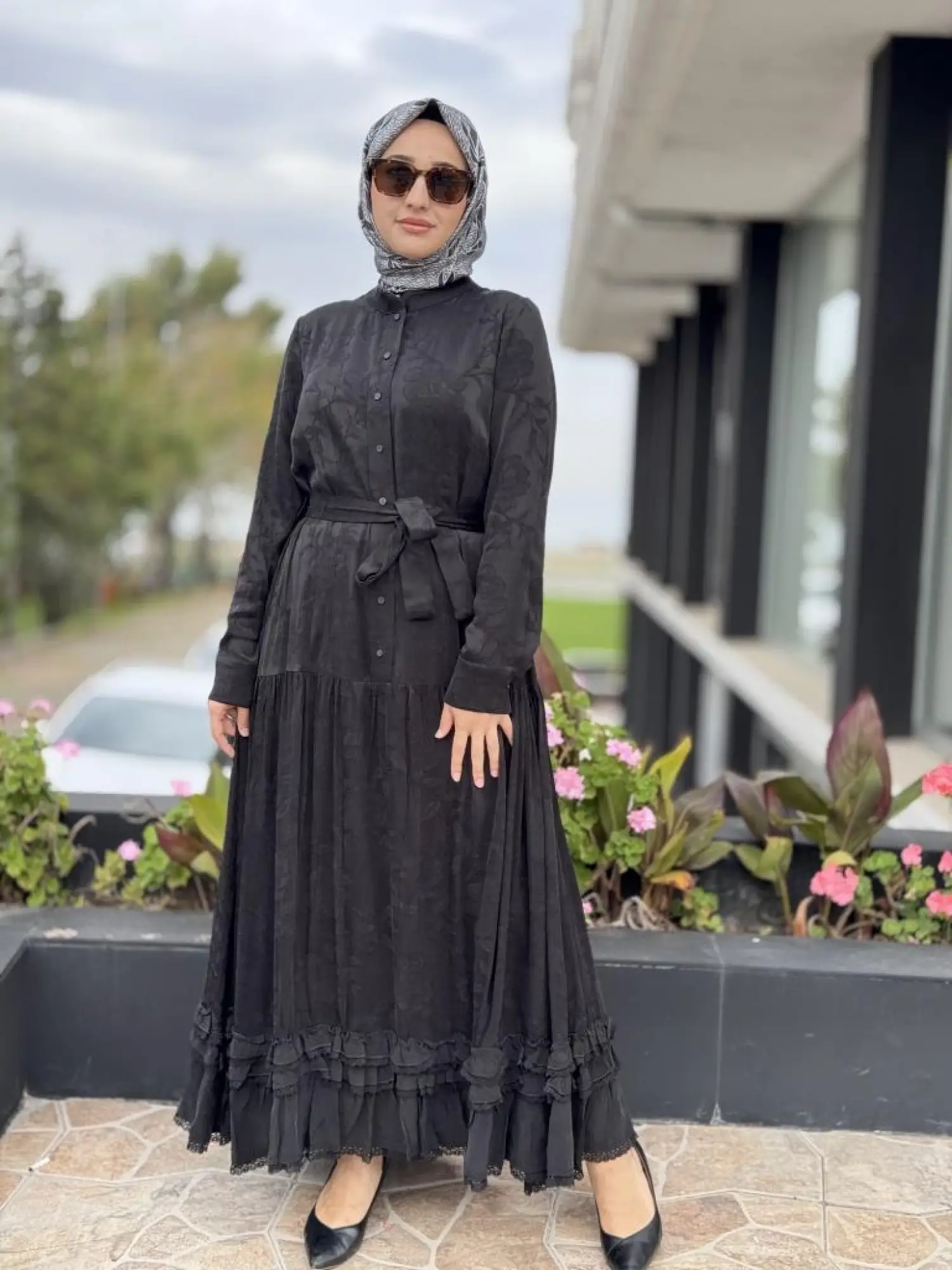 Misswhence Çıtçıt Detaylı Jakarlı Cupra İpek Elbise 38809