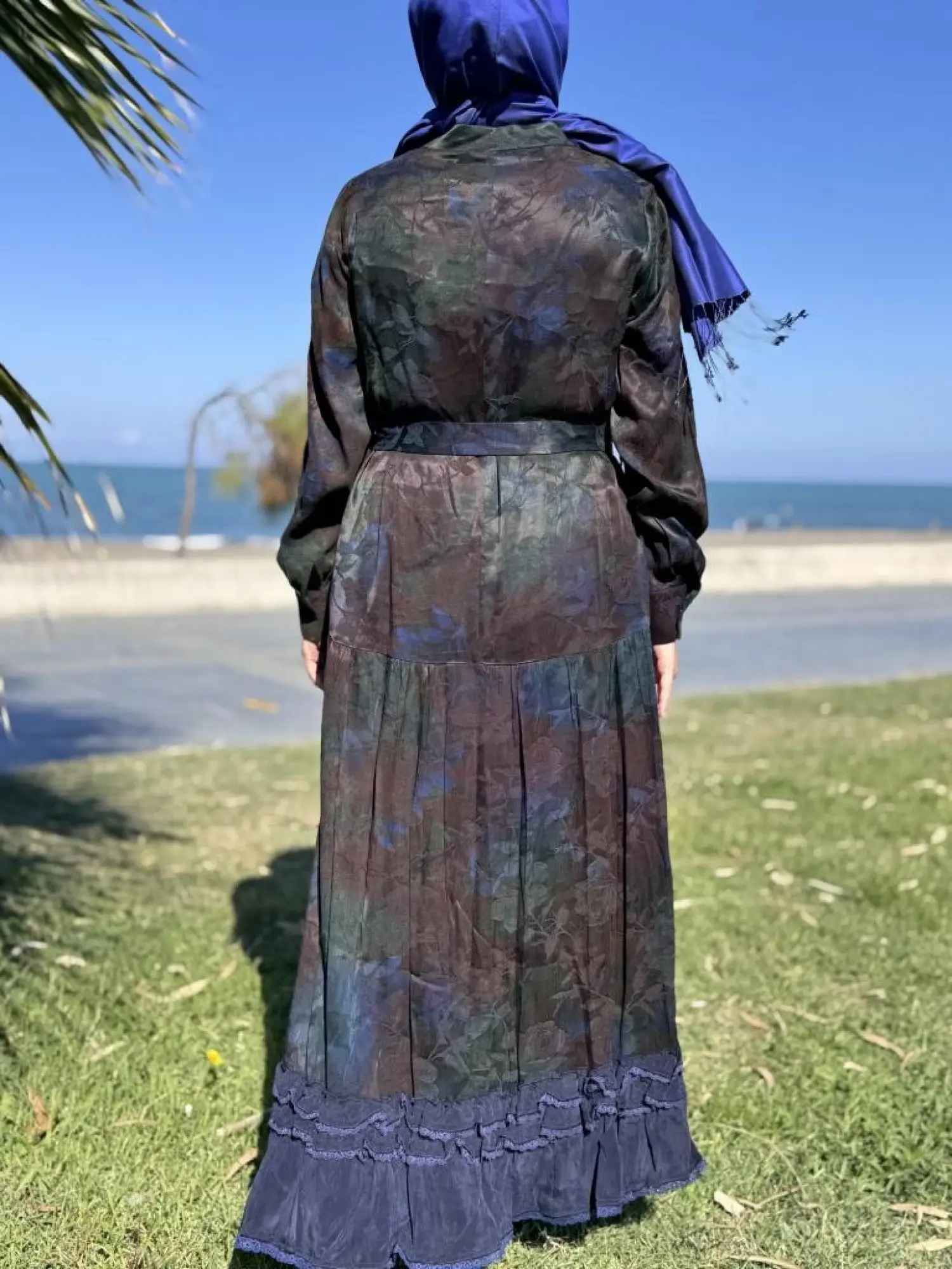 Misswhence Çıtçıt Detaylı Jakarlı Cupra İpek Elbise 38809