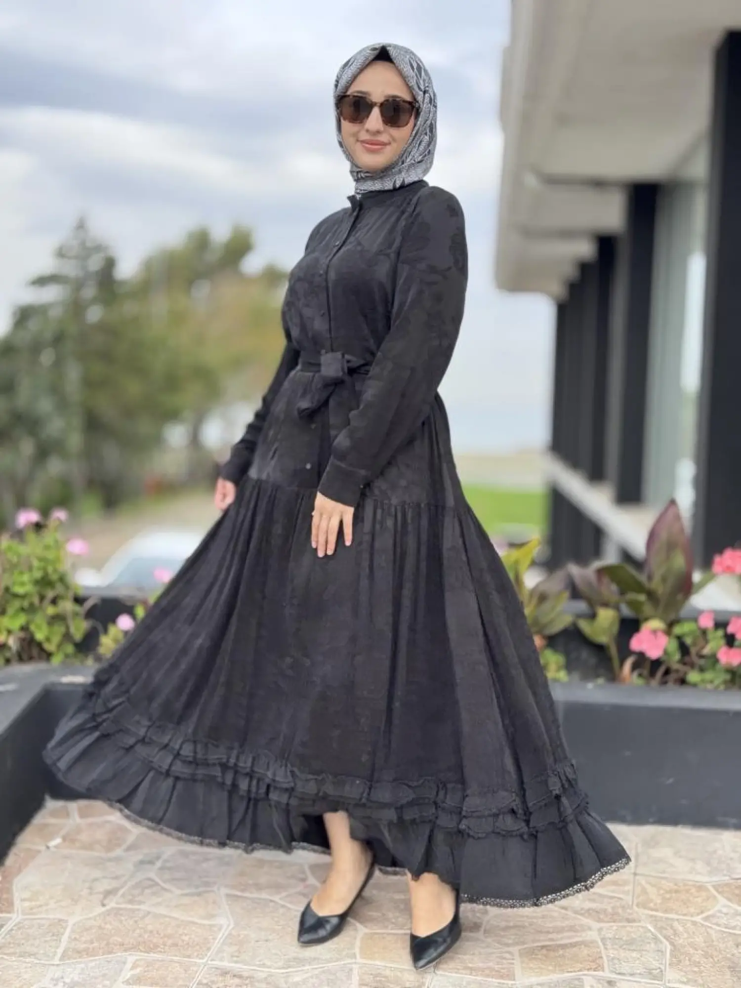 Misswhence Çıtçıt Detaylı Jakarlı Cupra İpek Elbise 38809