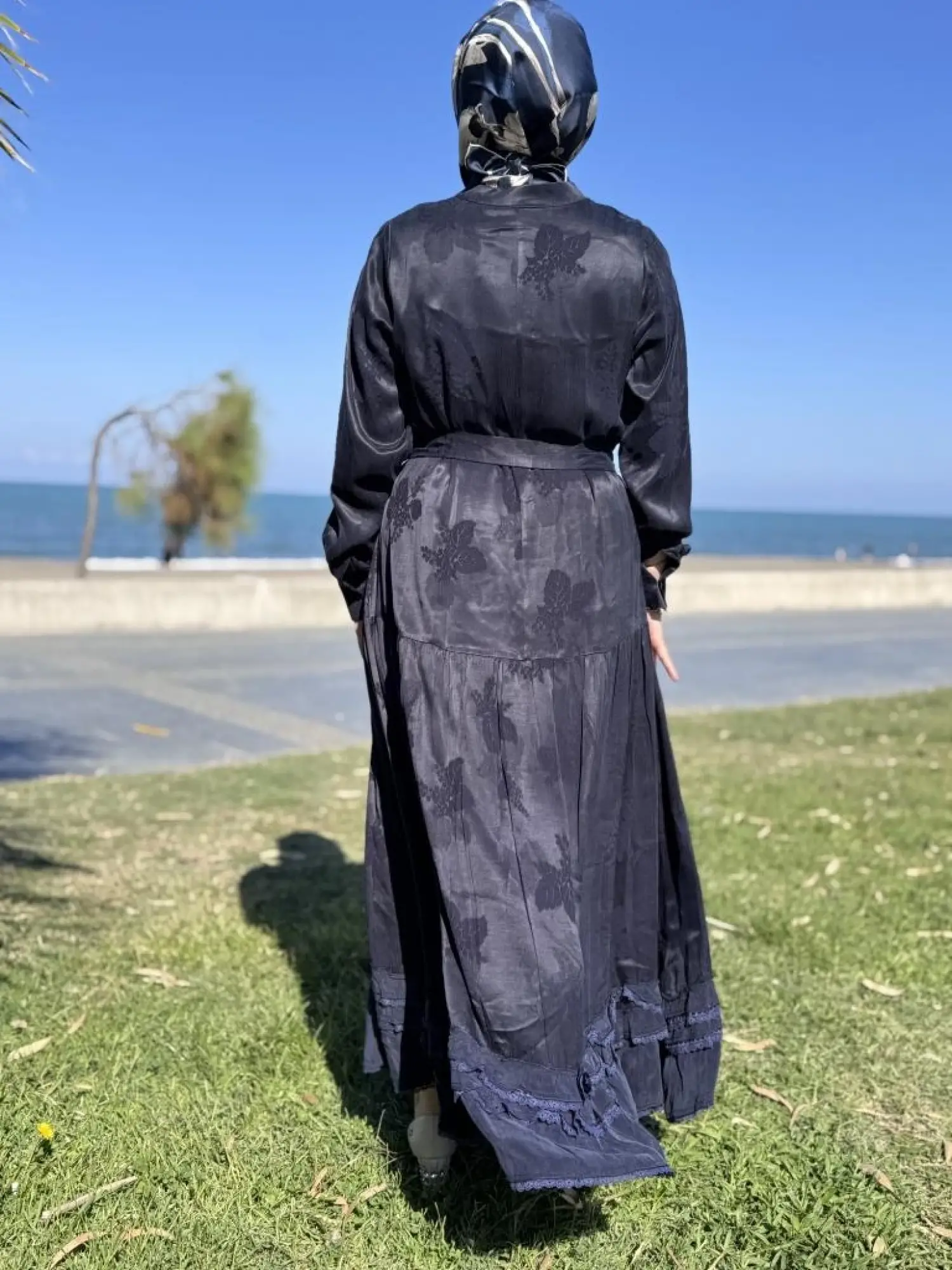 Misswhence Çıtçıt Detaylı Jakarlı Cupra İpek Elbise 38809