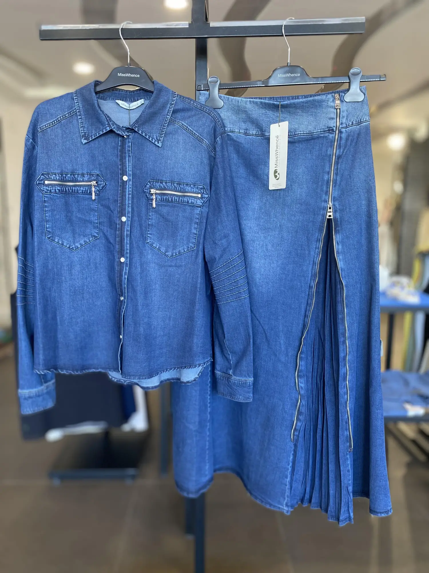 Misswhence Çıtçıtlı Kot Gömlek 35310