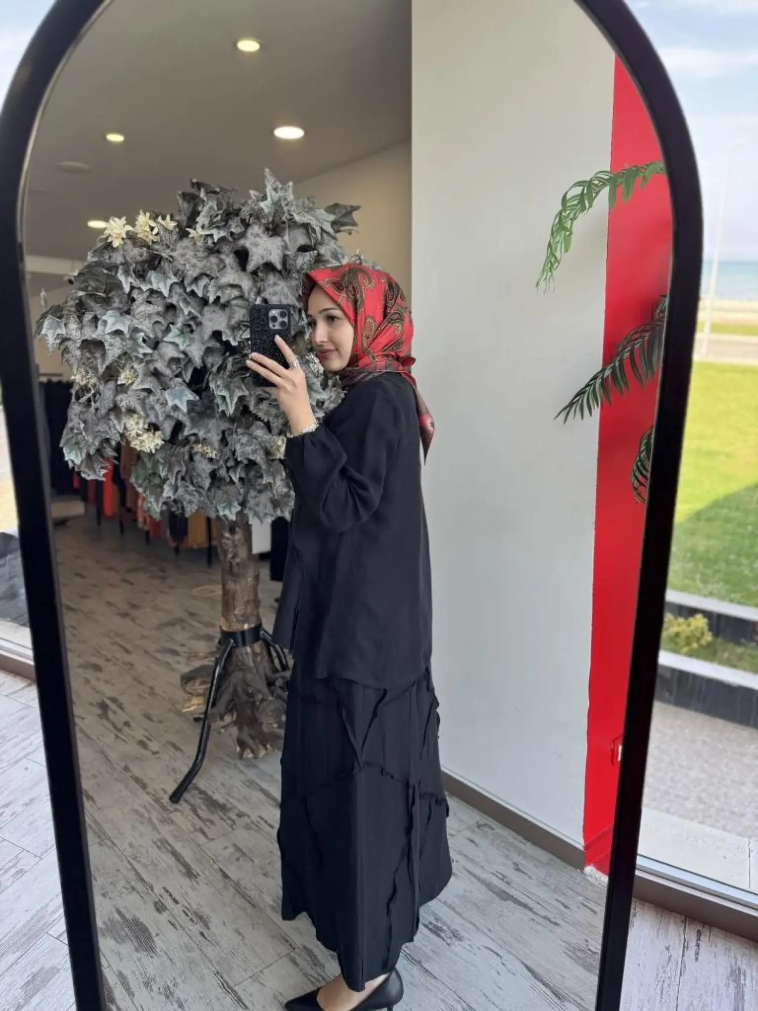 Misswhence Çıtçıtlı Patcwork Gömlek Etek Takım 37305