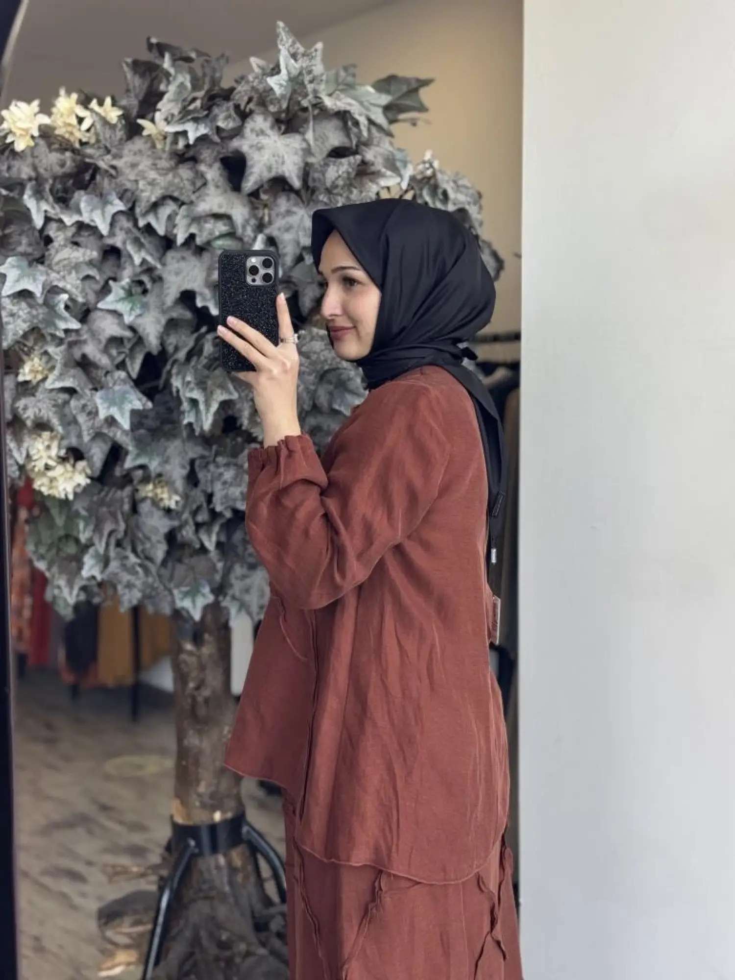 Misswhence Çıtçıtlı Patcwork Gömlek Etek Takım 37305