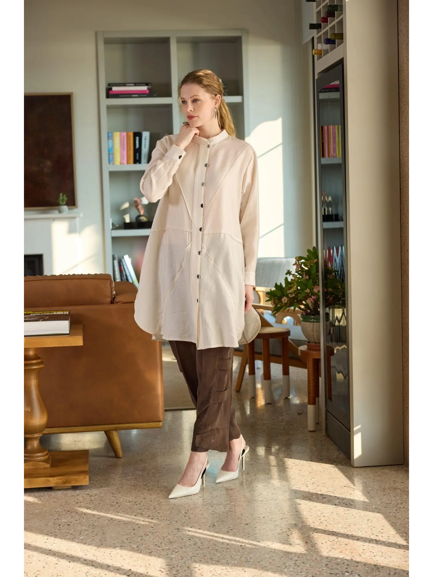 Misswhence Çıtçıtlı Viscon Gömlek 35311