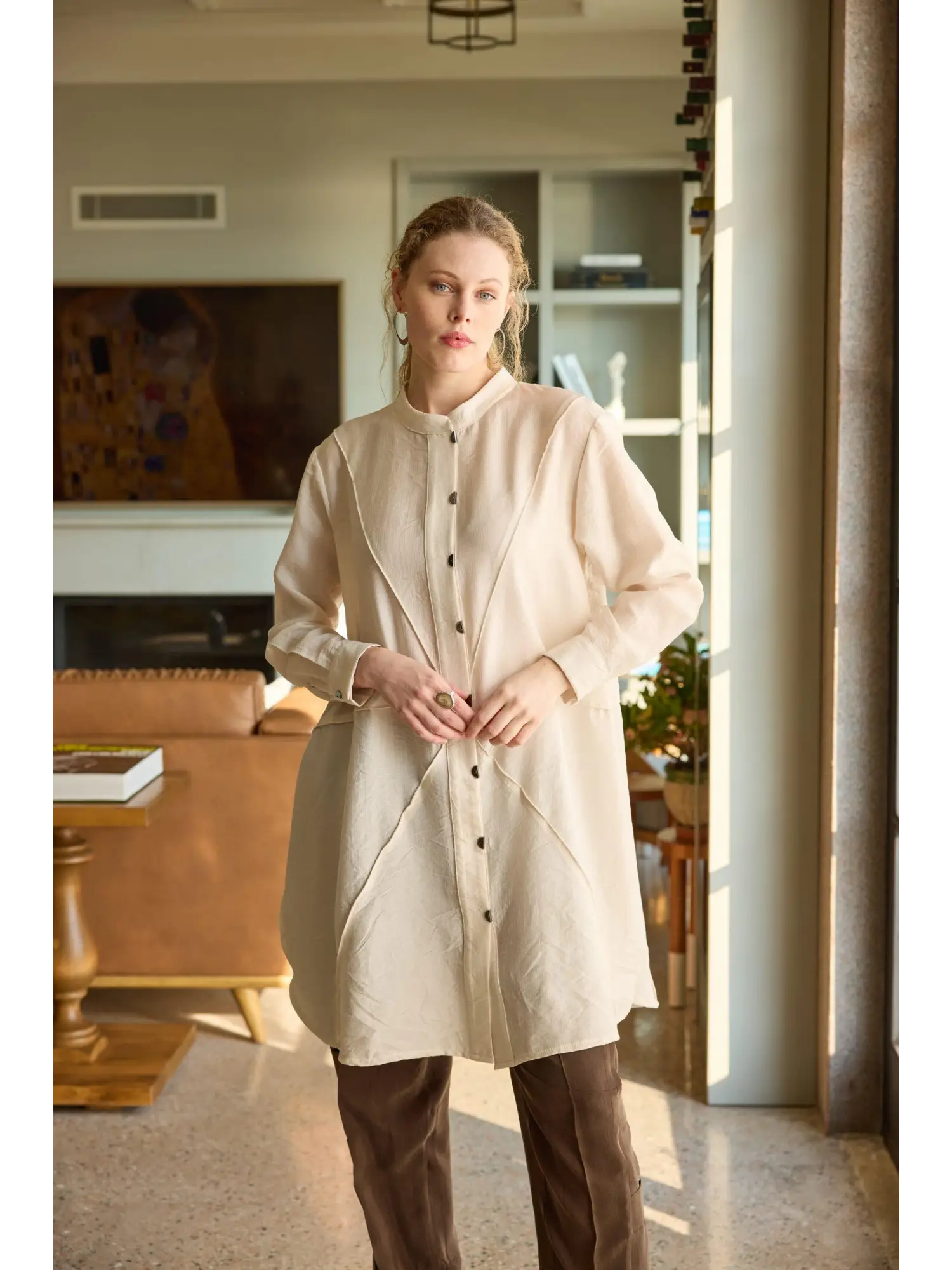 Misswhence Çıtçıtlı Viscon Gömlek 35311