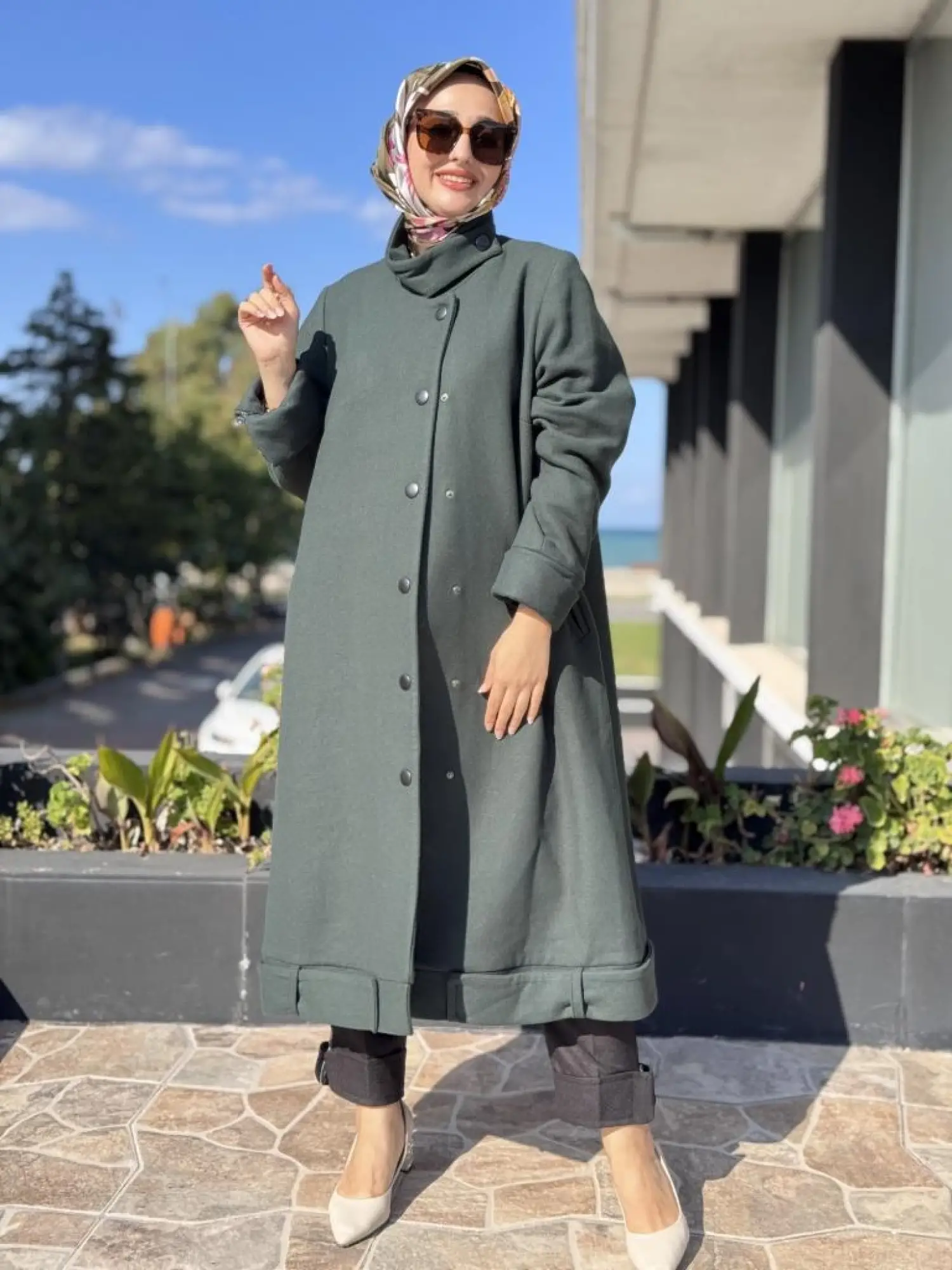 Misswhence Çıtçıtlı Yün/Kaşmir Pardesü 38504