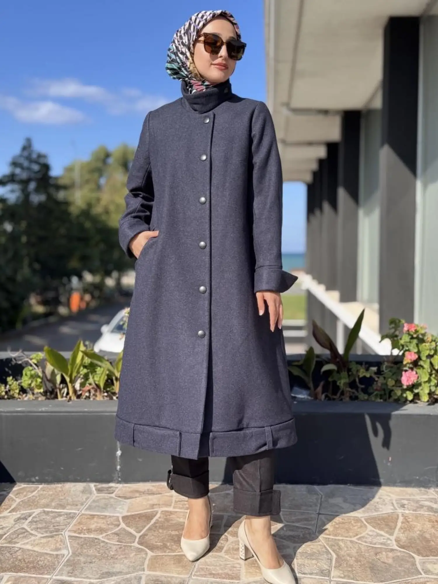 Misswhence Çıtçıtlı Yün/Kaşmir Pardesü 38504