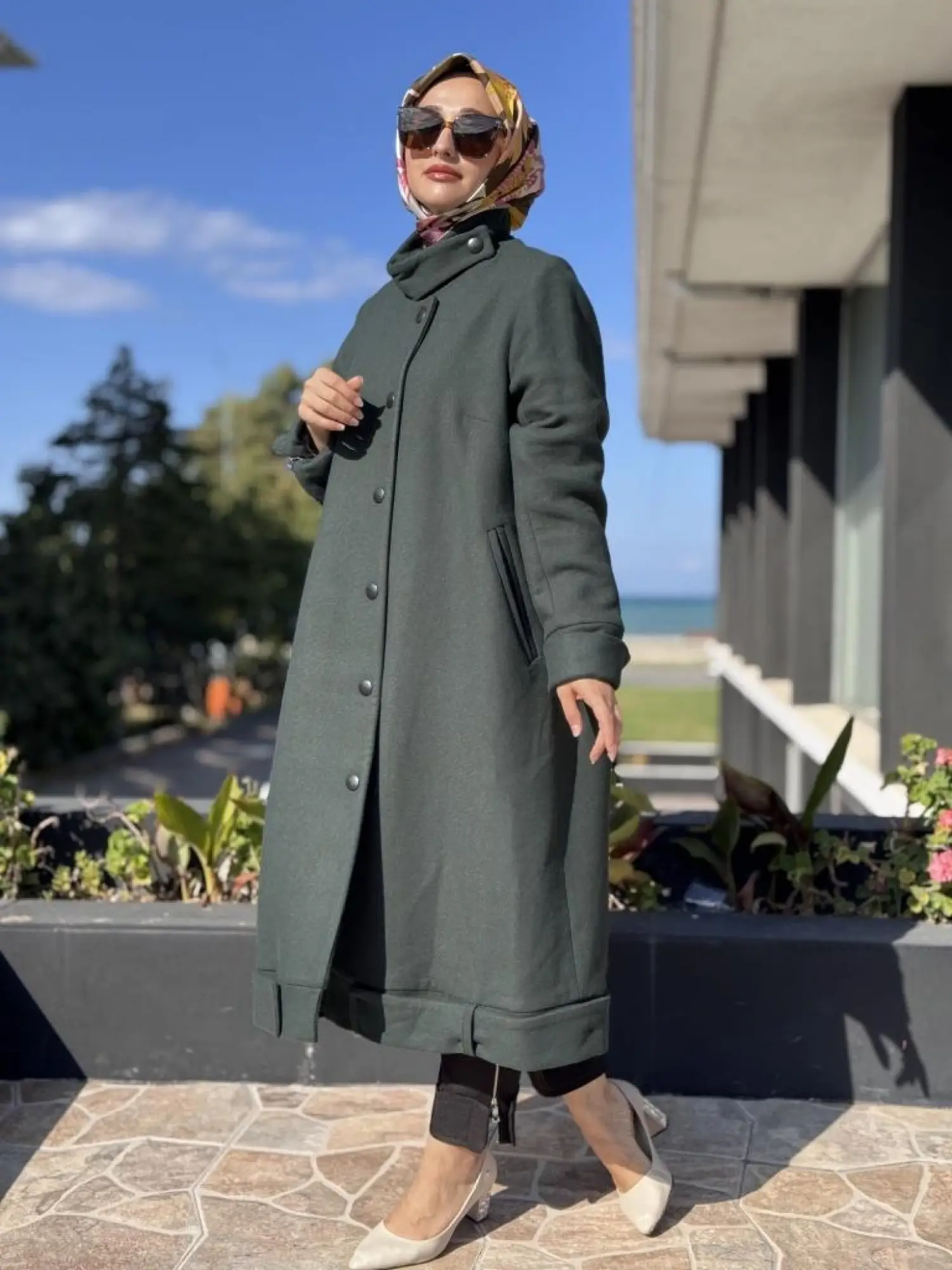 Misswhence Çıtçıtlı Yün/Kaşmir Pardesü 38504