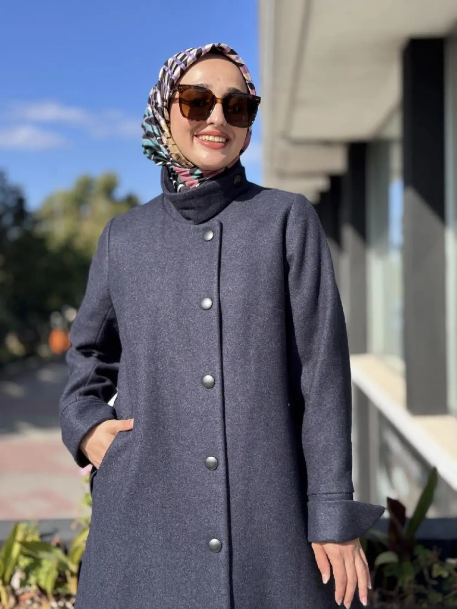 Misswhence Çıtçıtlı Yün/Kaşmir Pardesü 38504