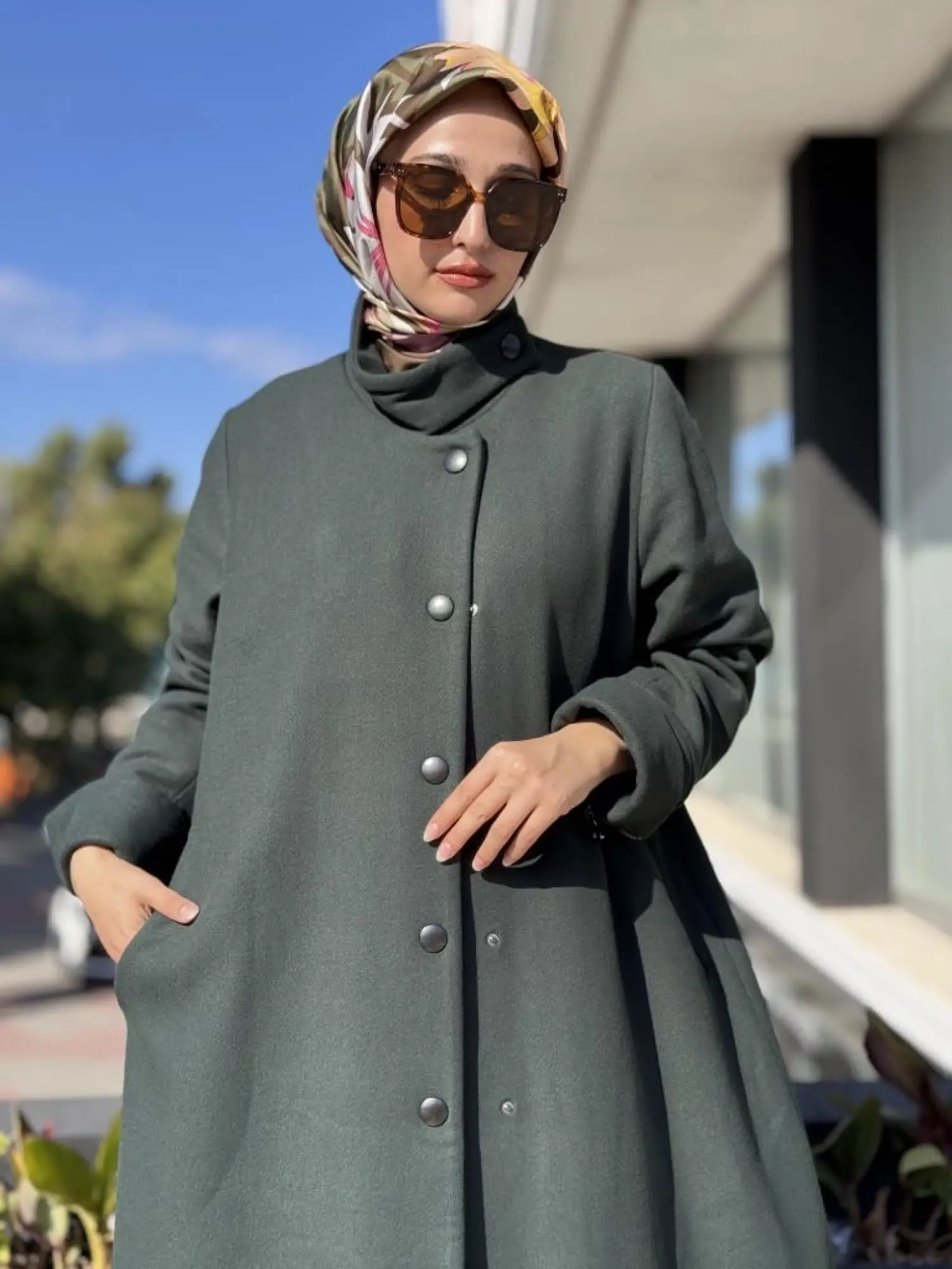 Misswhence Çıtçıtlı Yün/Kaşmir Pardesü 38504