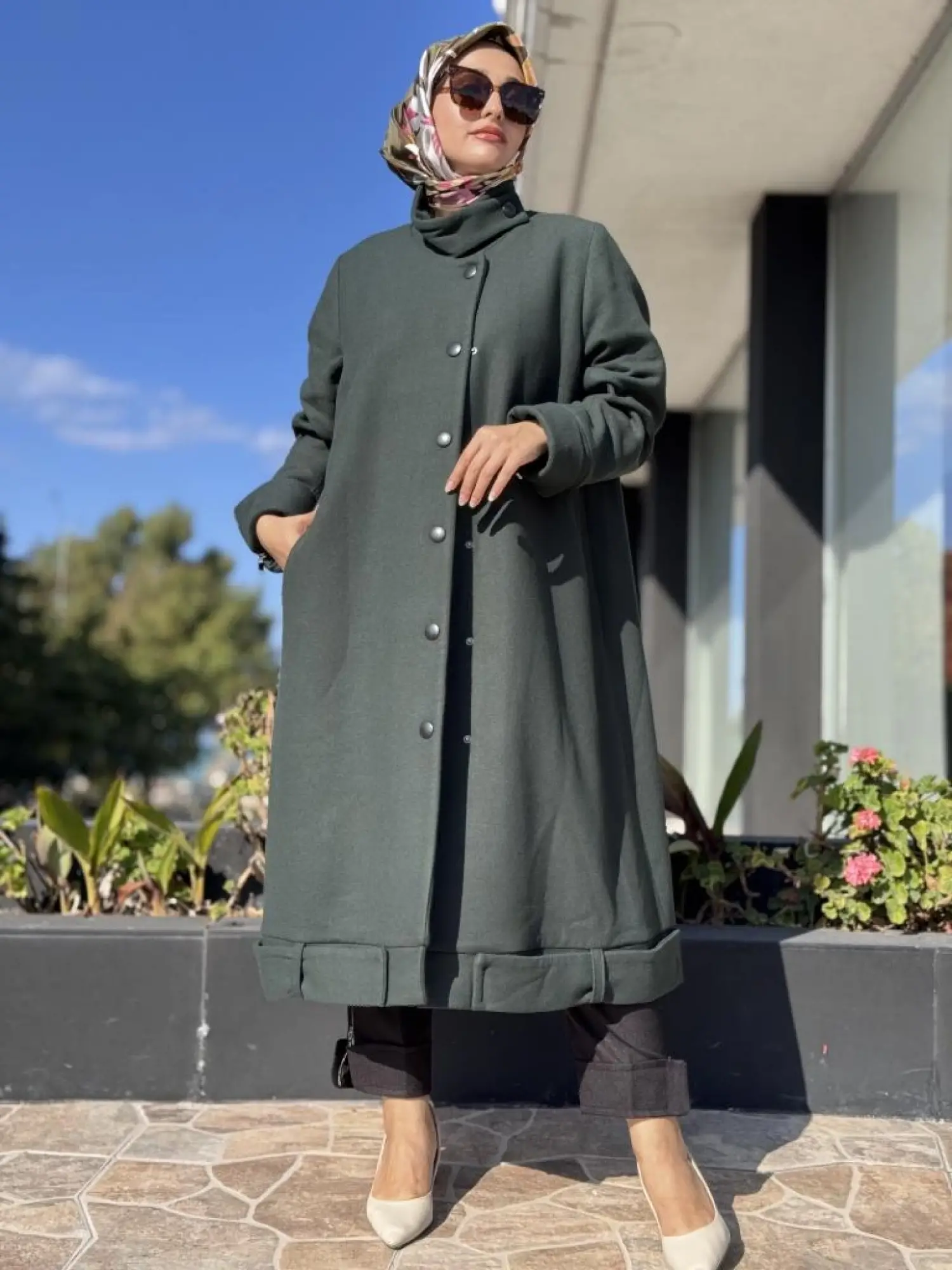 Misswhence Çıtçıtlı Yün/Kaşmir Pardesü 38504