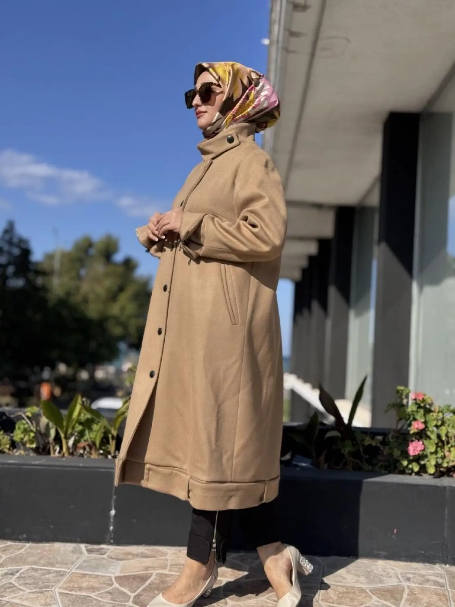 Misswhence Çıtçıtlı Yün/Kaşmir Pardesü 38504