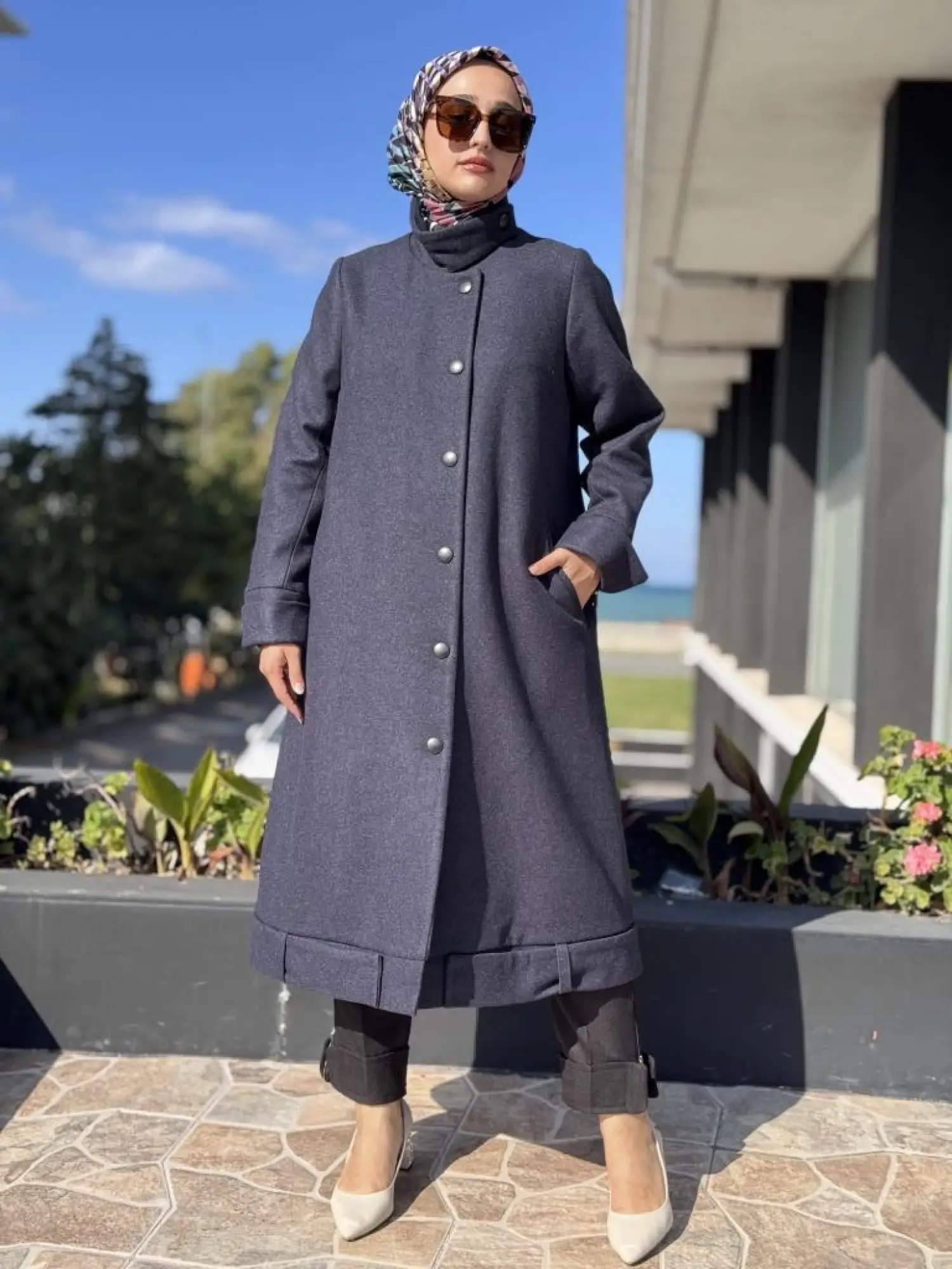 Misswhence Çıtçıtlı Yün/Kaşmir Pardesü 38504