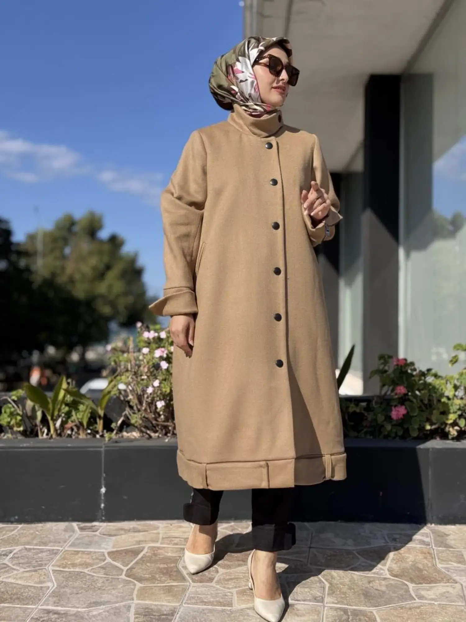 Misswhence Çıtçıtlı Yün/Kaşmir Pardesü 38504