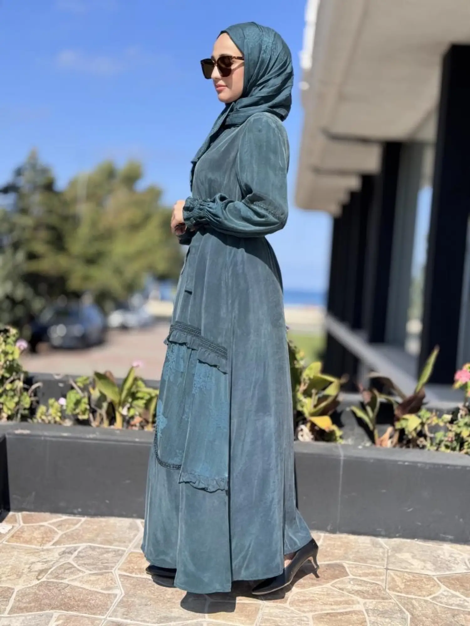 Misswhence Cupra İpek Elbise 38818