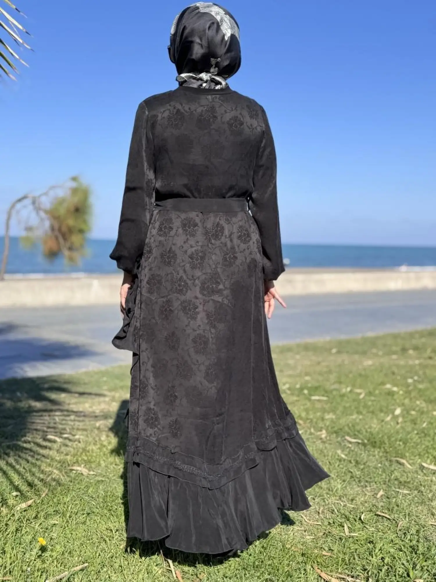 Misswhence Dantel Detaylı Cupra İpek Elbise 38806