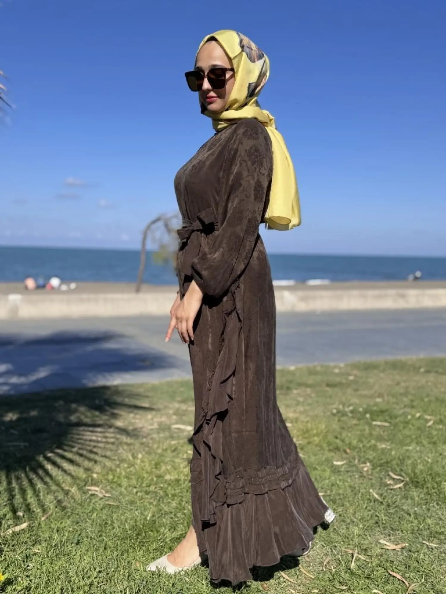 Misswhence Dantel Detaylı Cupra İpek Elbise 38806