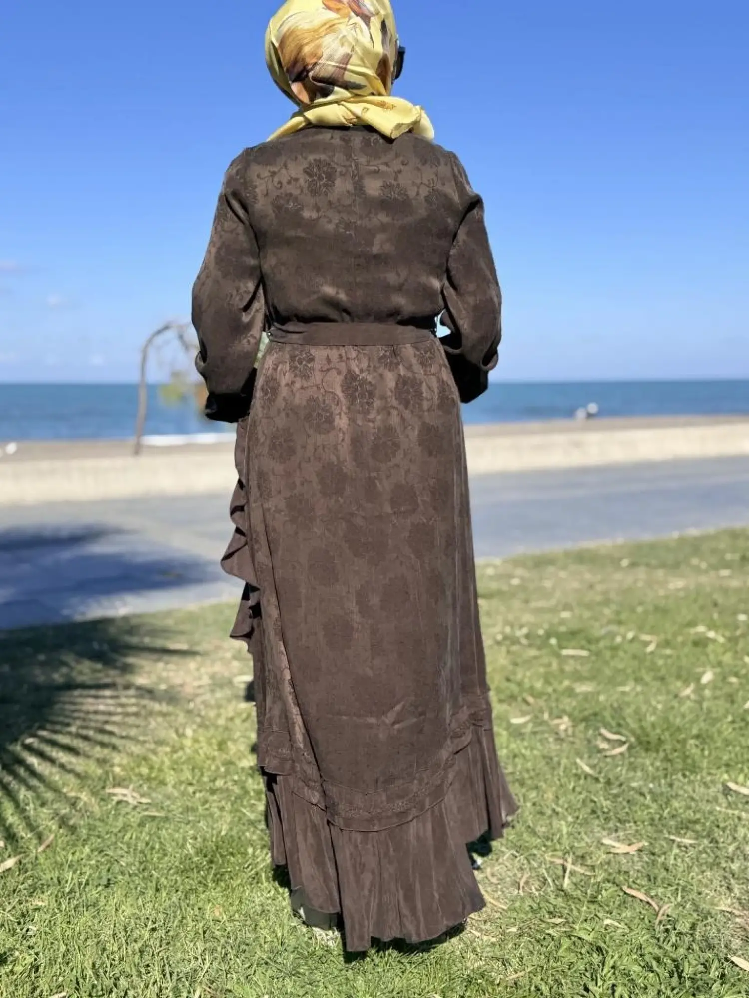 Misswhence Dantel Detaylı Cupra İpek Elbise 38806