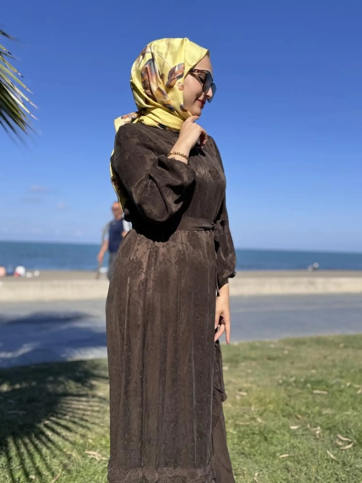 Misswhence Dantel Detaylı Cupra İpek Elbise 38806