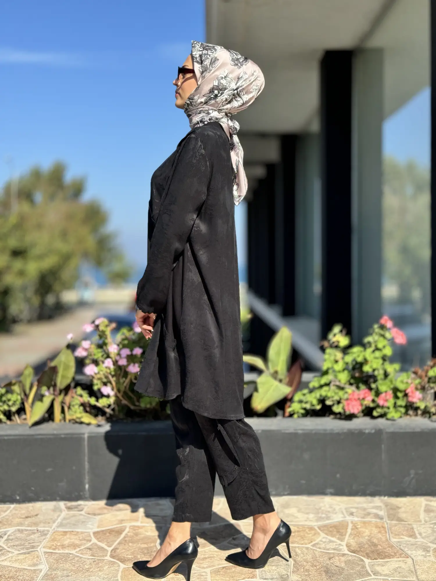 Misswhence Desenli Cupra İpek Pantolon 36107