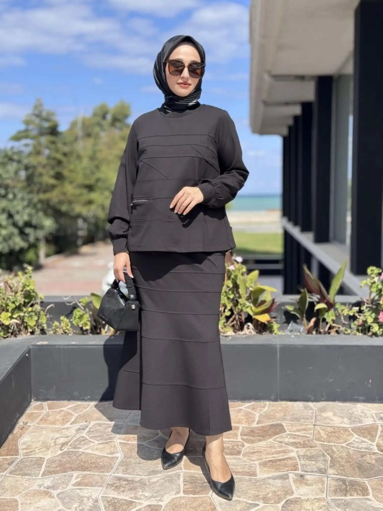 Misswhence Dikiş Detaylı Etek Bluz Takım 38006