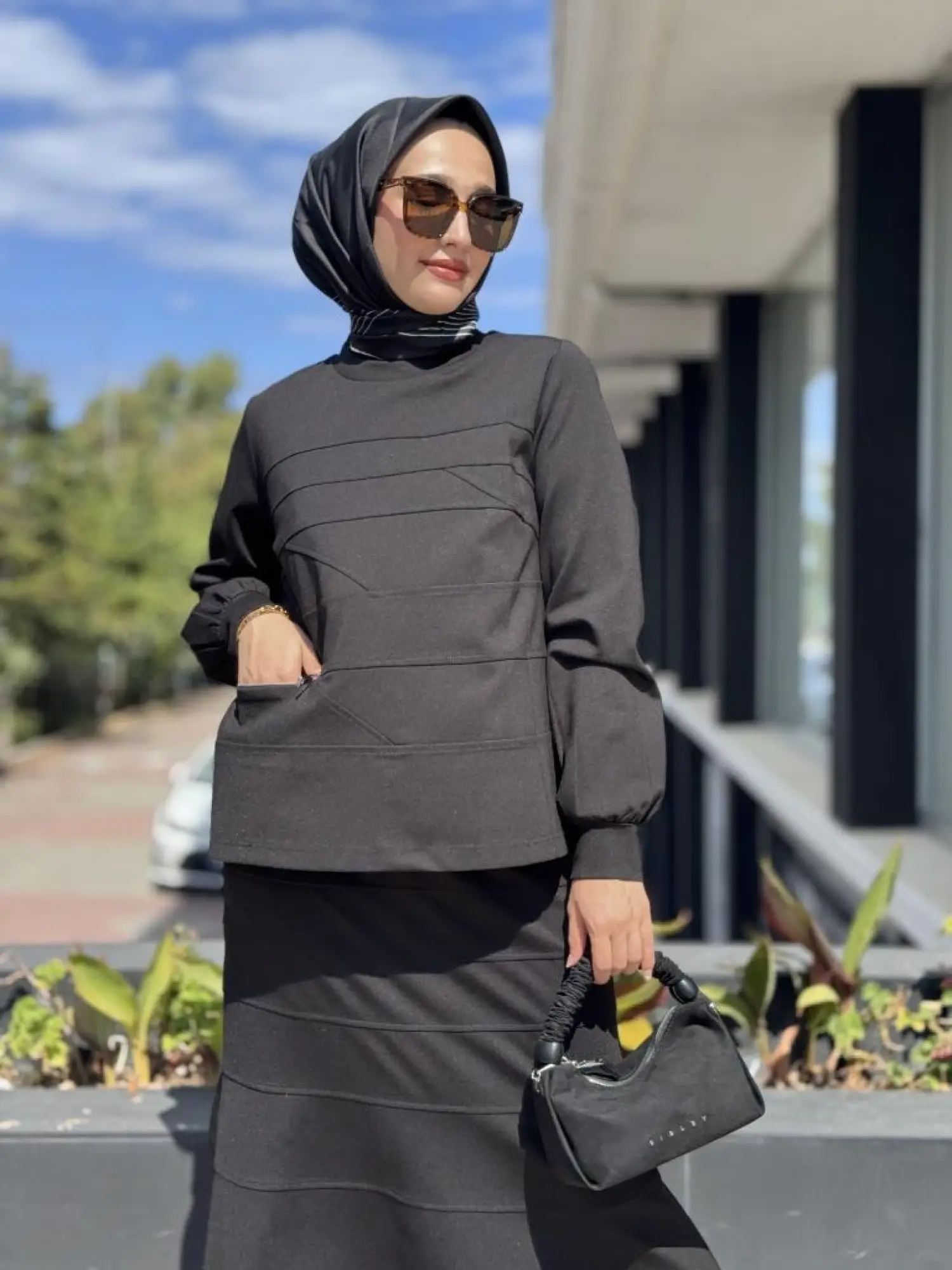 Misswhence Dikiş Detaylı Etek Bluz Takım 38006