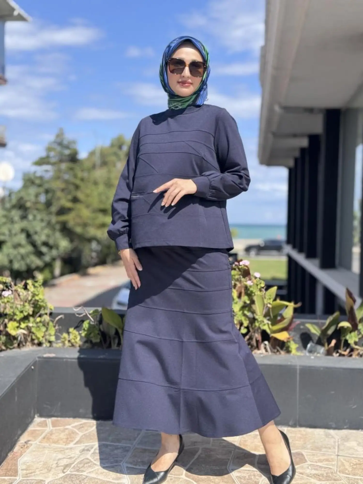 Misswhence Dikiş Detaylı Etek Bluz Takım 38006