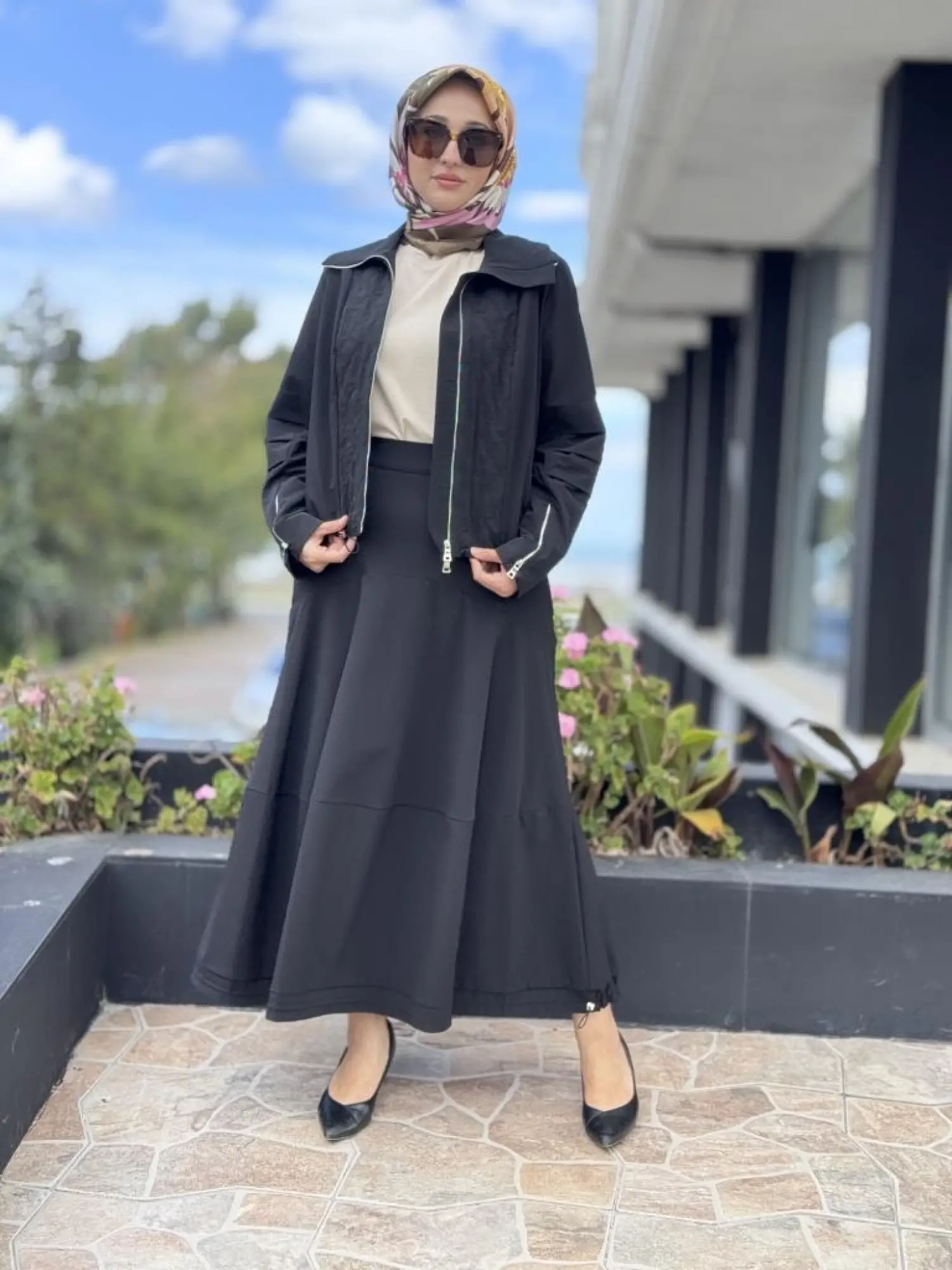 Misswhence Dikiş ve Büzgü Detaylı Ceket Etek Takım 38208