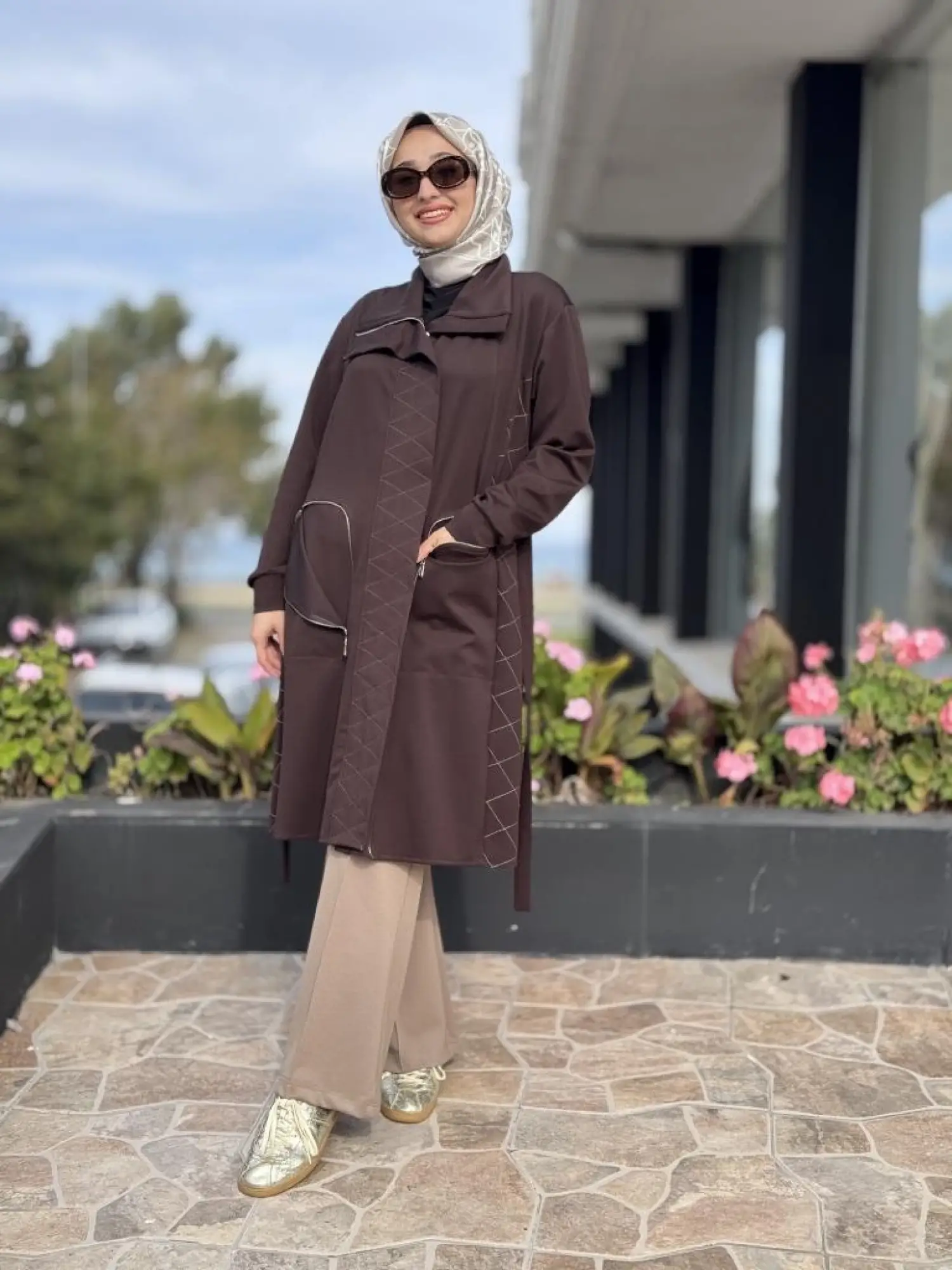 Misswhence Dikiş ve Fermur Detaylı Örme Kap 38405