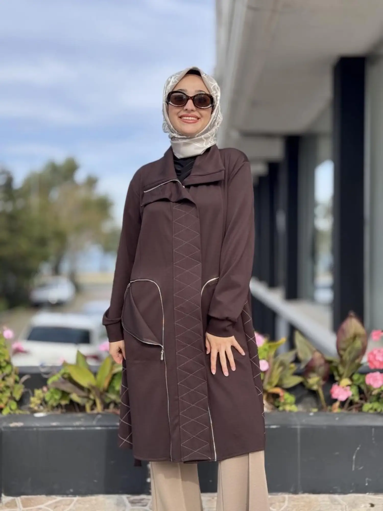 Misswhence Dikiş ve Fermur Detaylı Örme Kap 38405