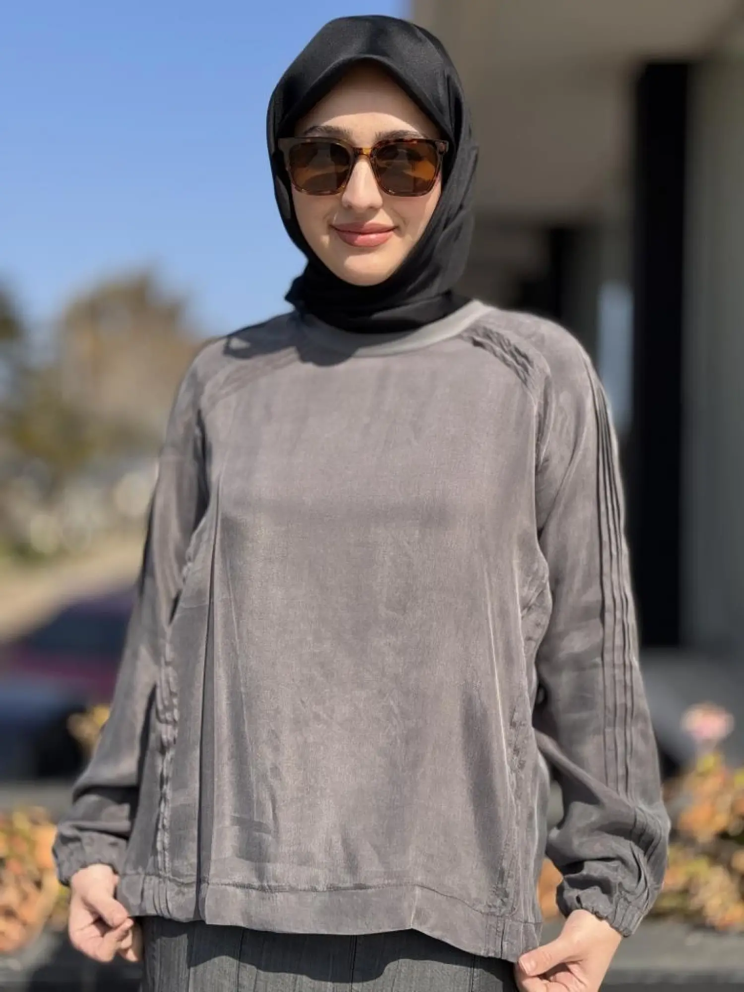 Misswhence Drape Detaylı Basic Bluz 37004