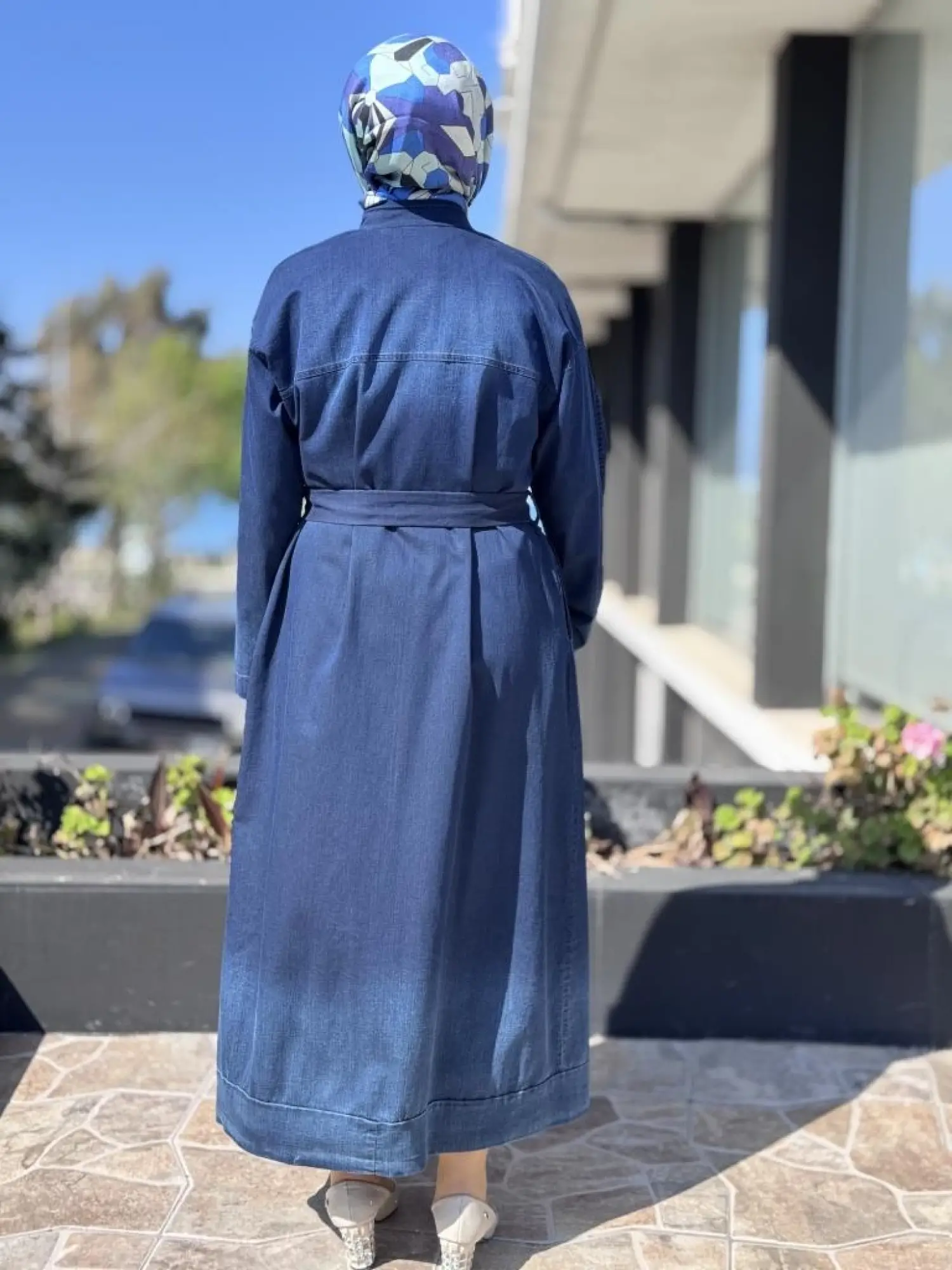 Misswhence Drape Detaylı Fermuarlı Kot Pardesü 37507