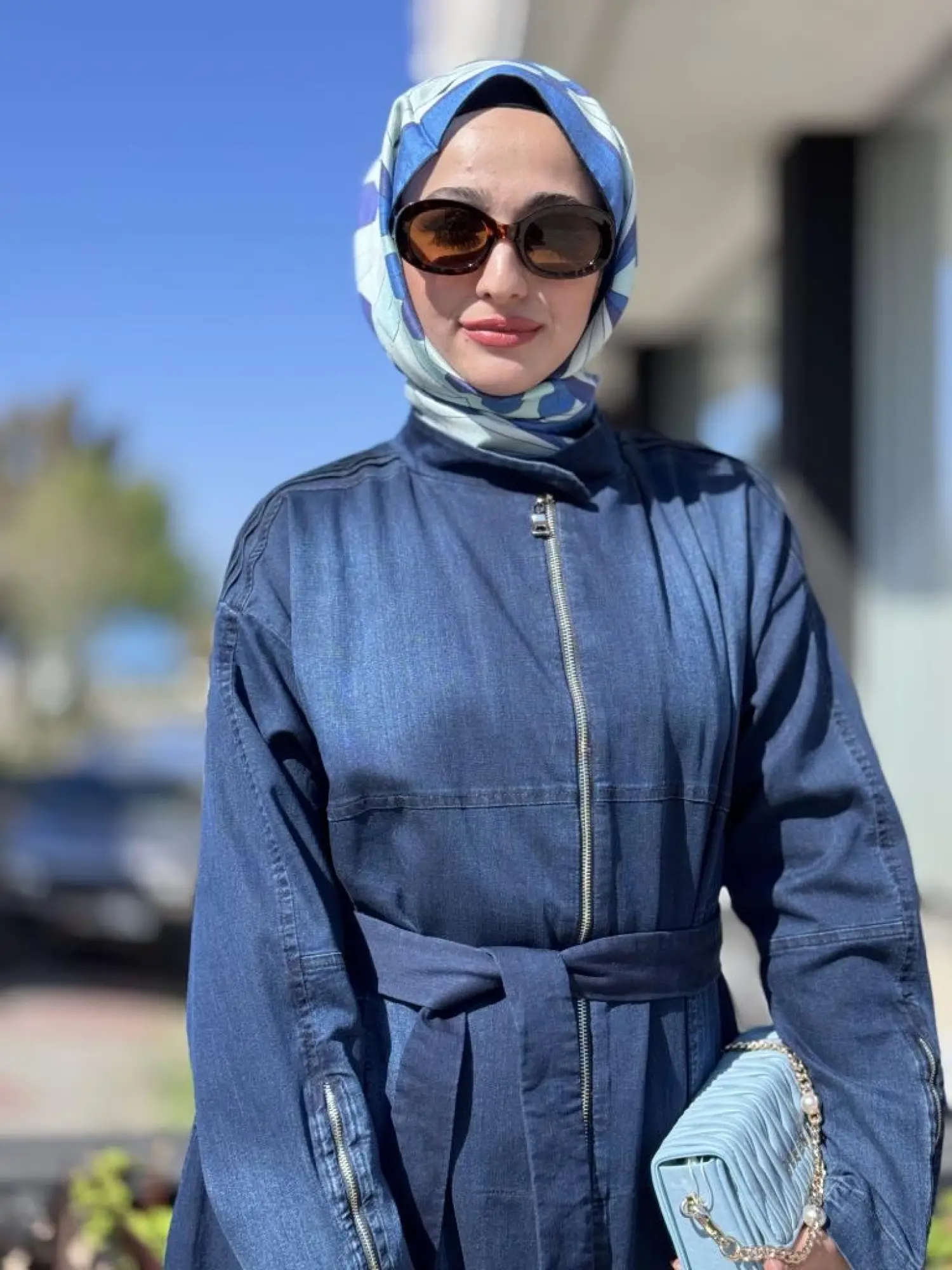 Misswhence Drape Detaylı Fermuarlı Kot Pardesü 37507