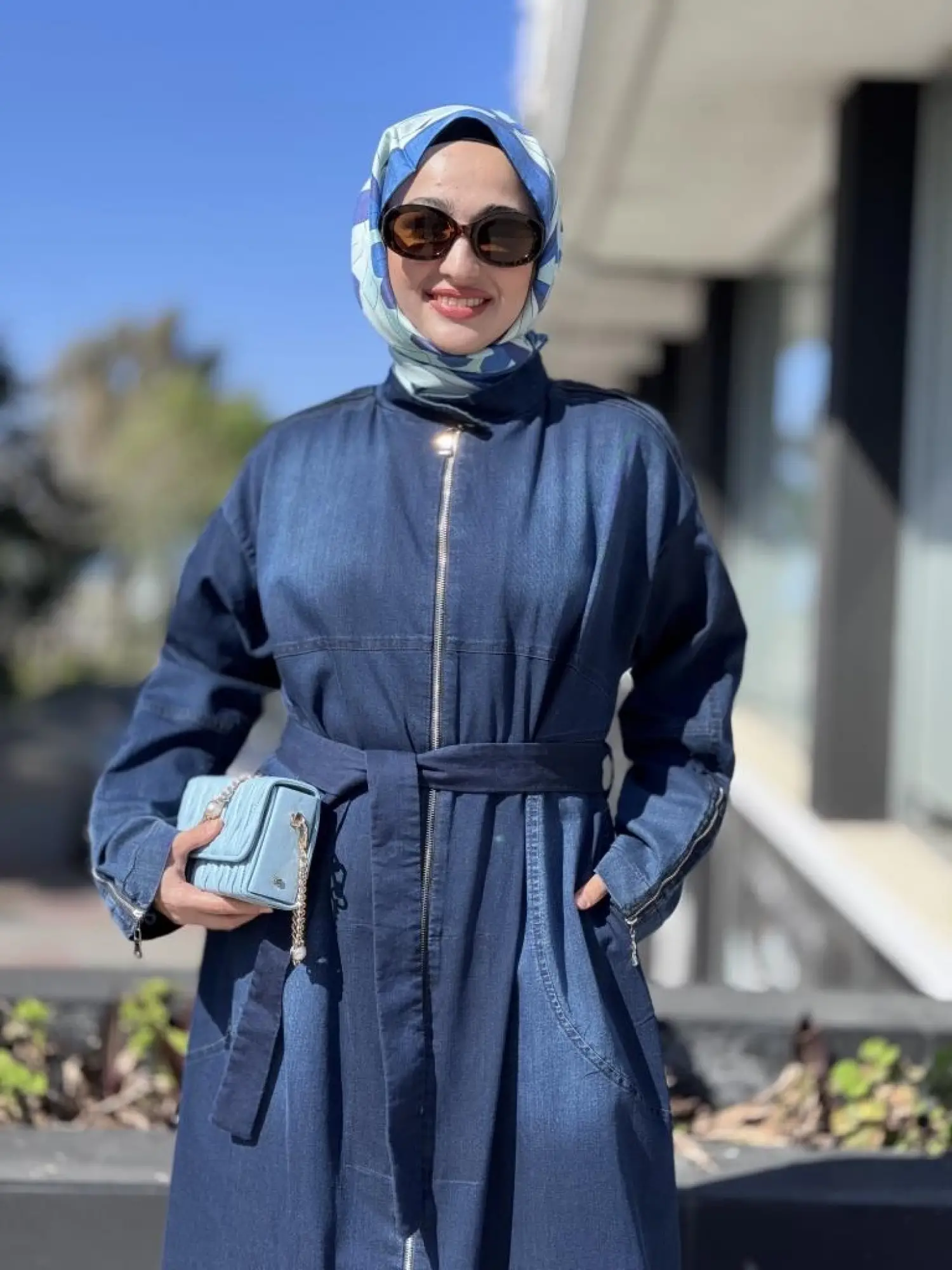 Misswhence Drape Detaylı Fermuarlı Kot Pardesü 37507