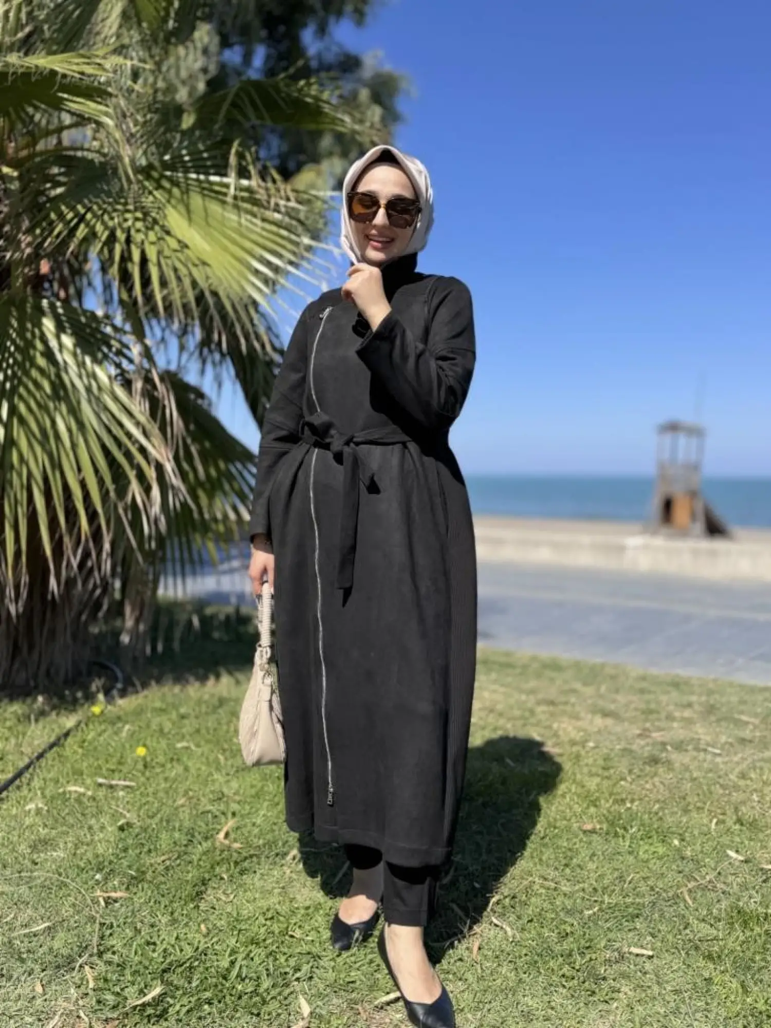 Misswhence Drape Detaylı Nubuk Pardesü 38502