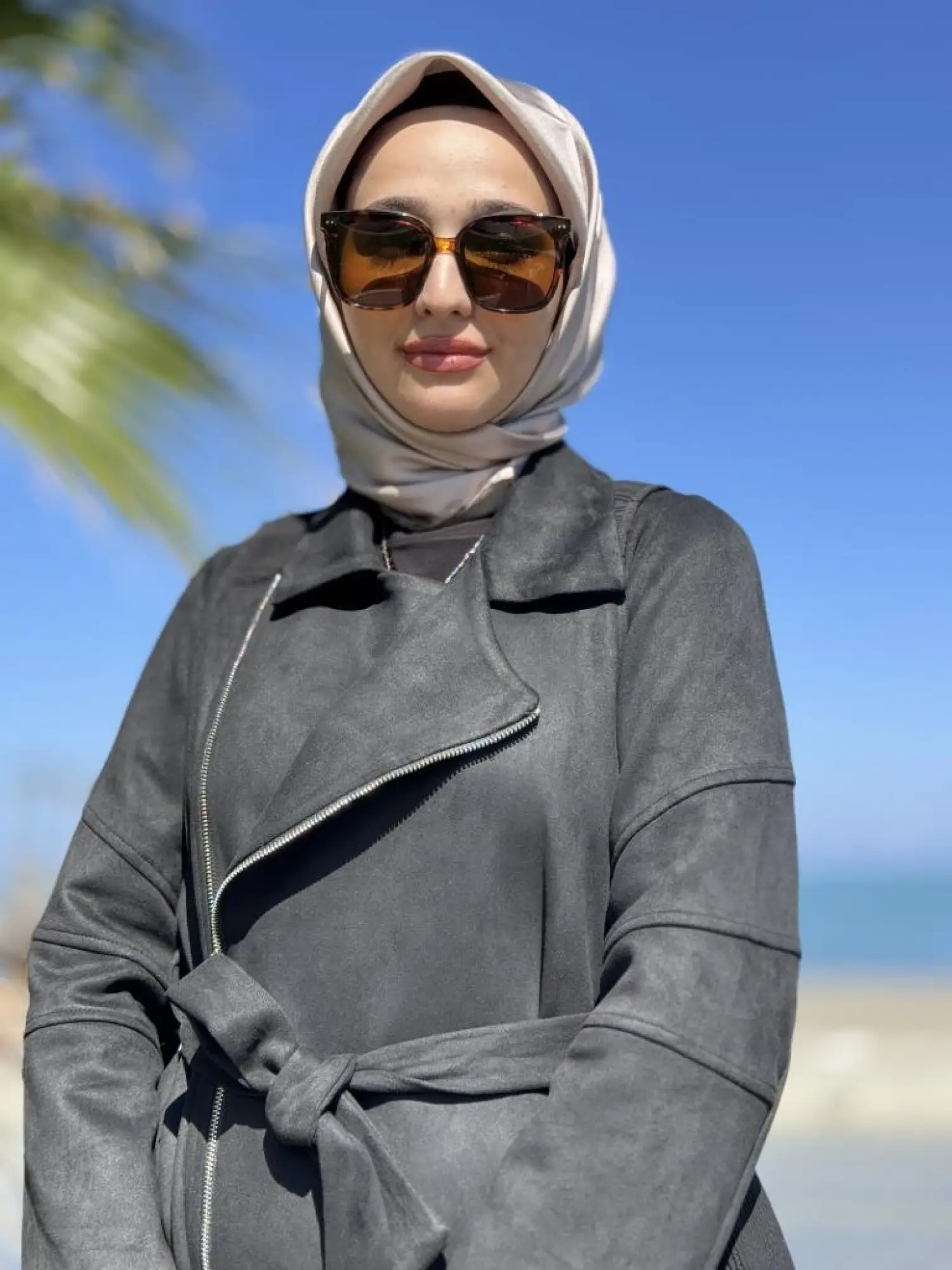 Misswhence Drape Detaylı Nubuk Pardesü 38502