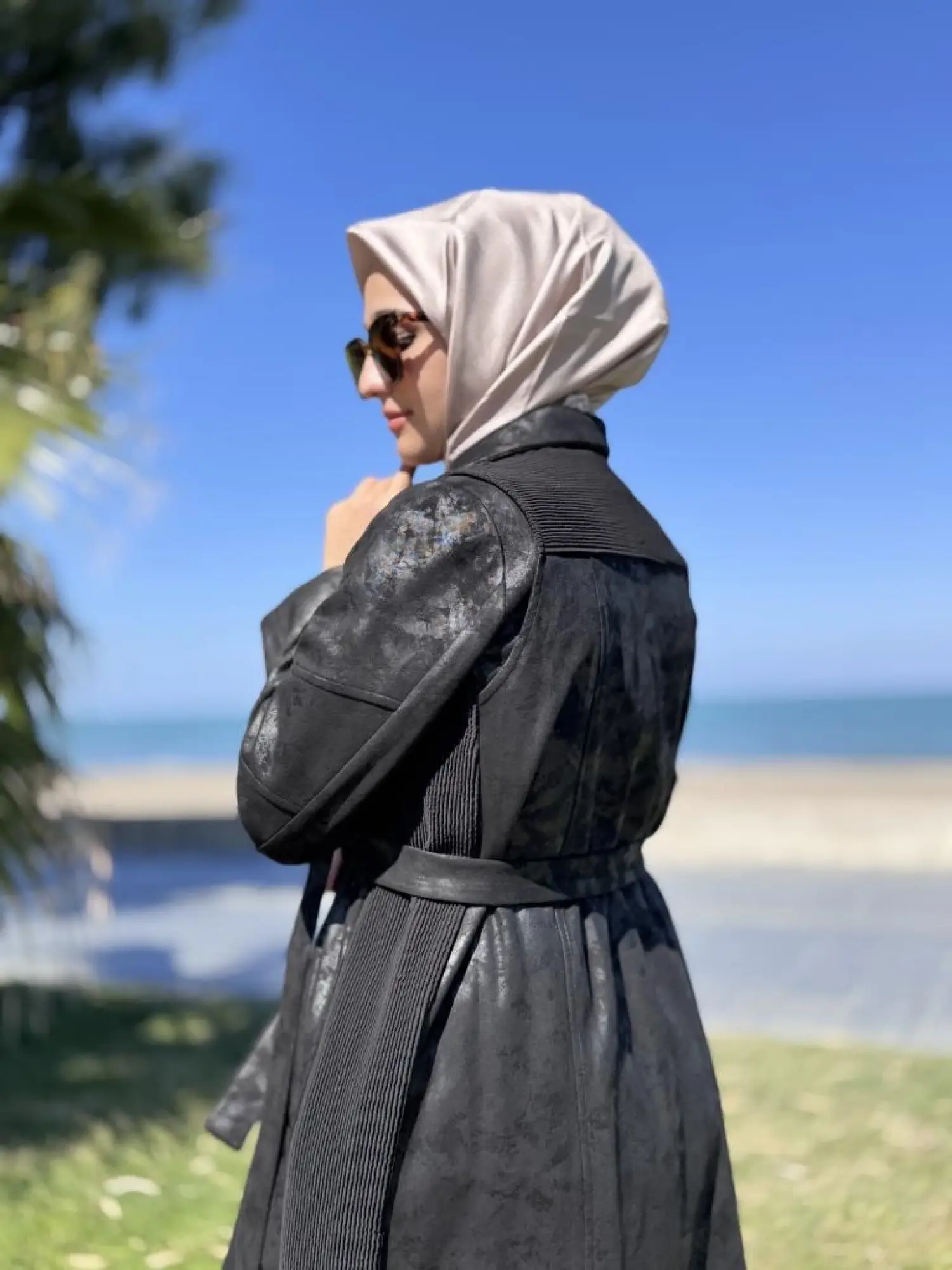 Misswhence Drape Detaylı Nubuk Pardesü 38502