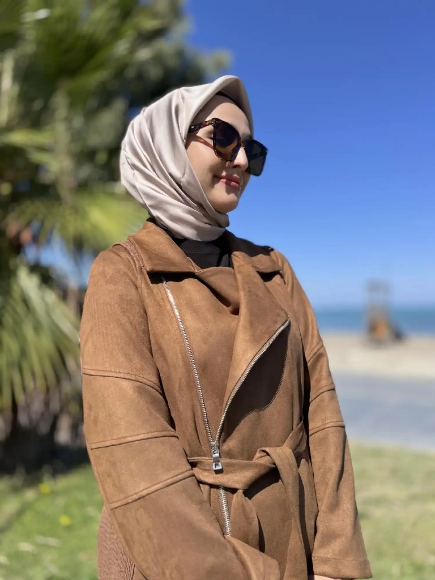 Misswhence Drape Detaylı Nubuk Pardesü 38502