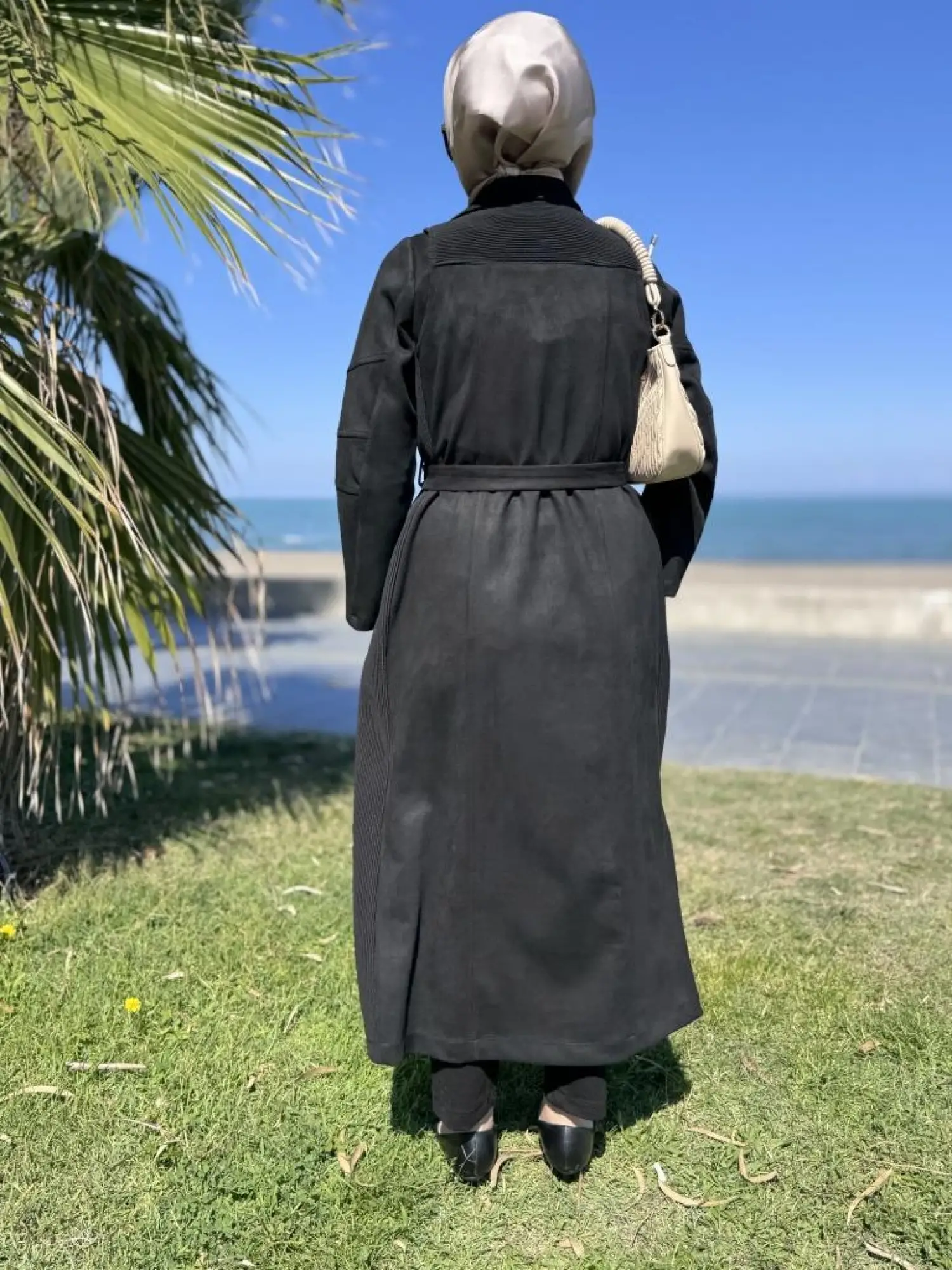 Misswhence Drape Detaylı Nubuk Pardesü 38502