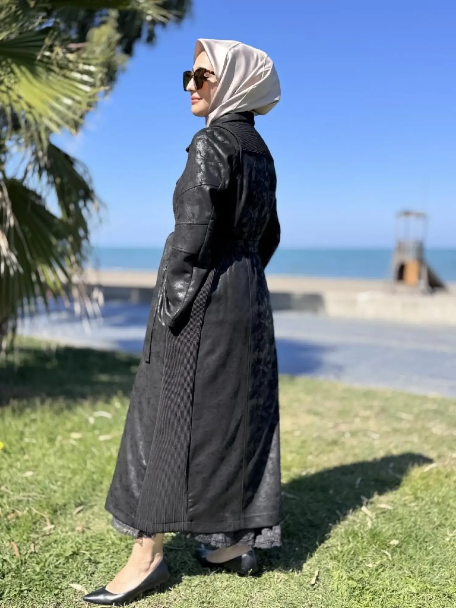 Misswhence Drape Detaylı Nubuk Pardesü 38502