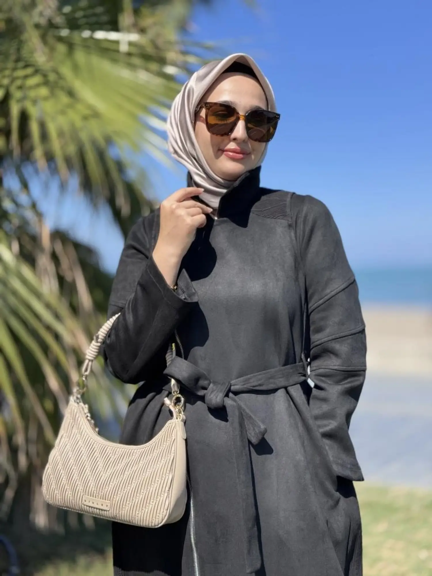 Misswhence Drape Detaylı Nubuk Pardesü 38502