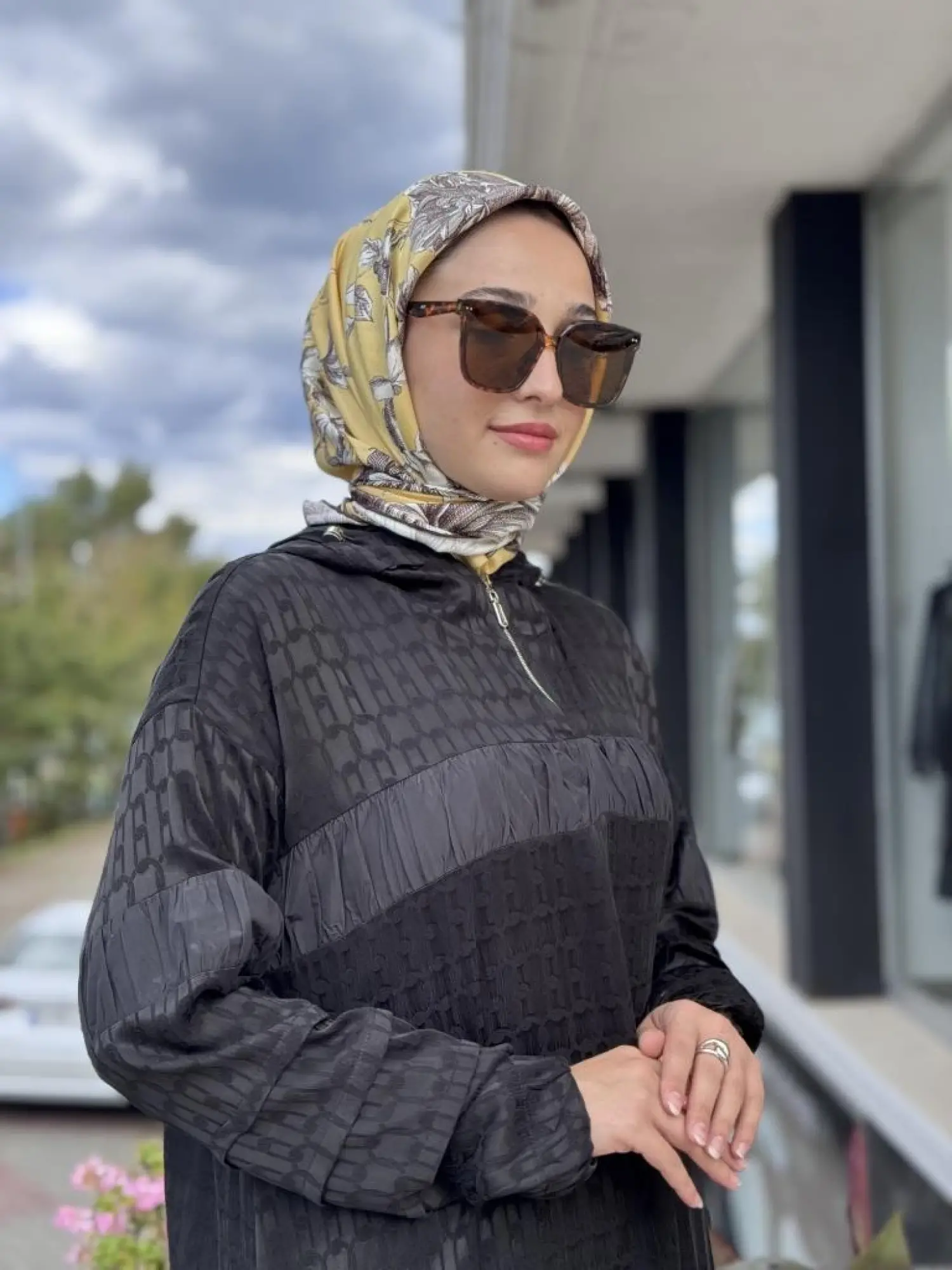 Misswhence Drape Teknik Kumaş Detaylı İpek Tunik Pantolon Takım 38034