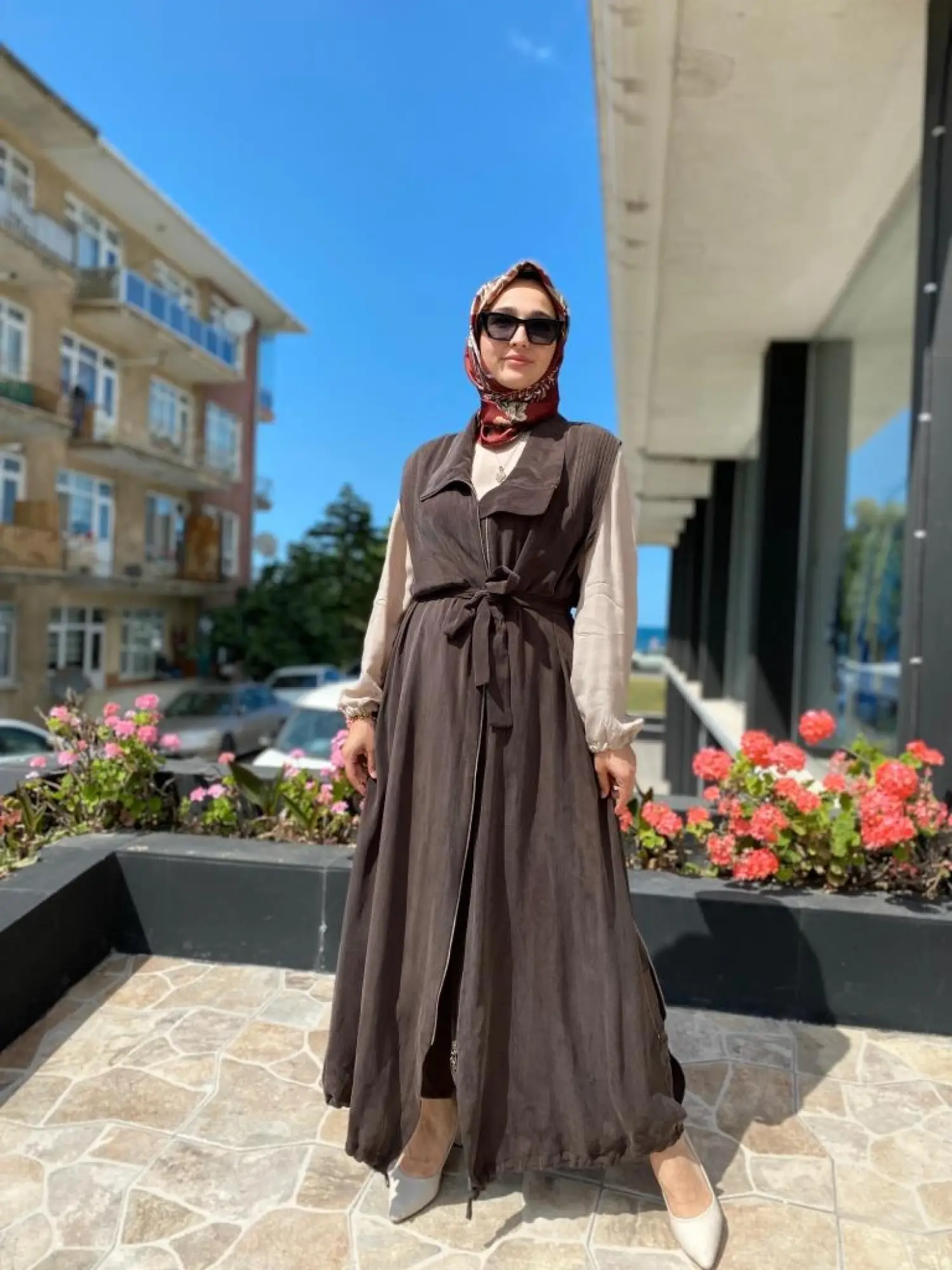 Misswhence Drape ve Fermuar Detaylı Cupra İpek Yelek 37702