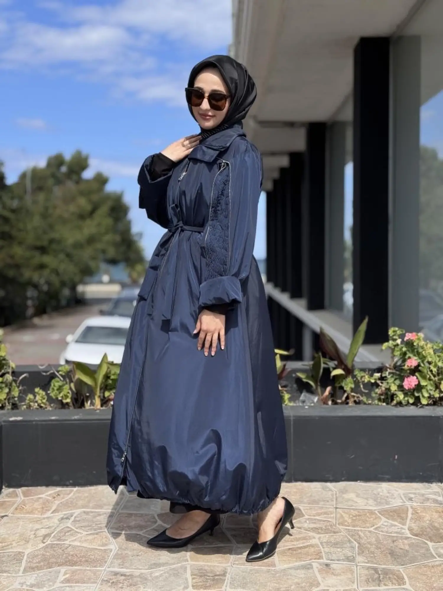 Misswhence Drape ve Fermuar Detaylı Pardesü 38506